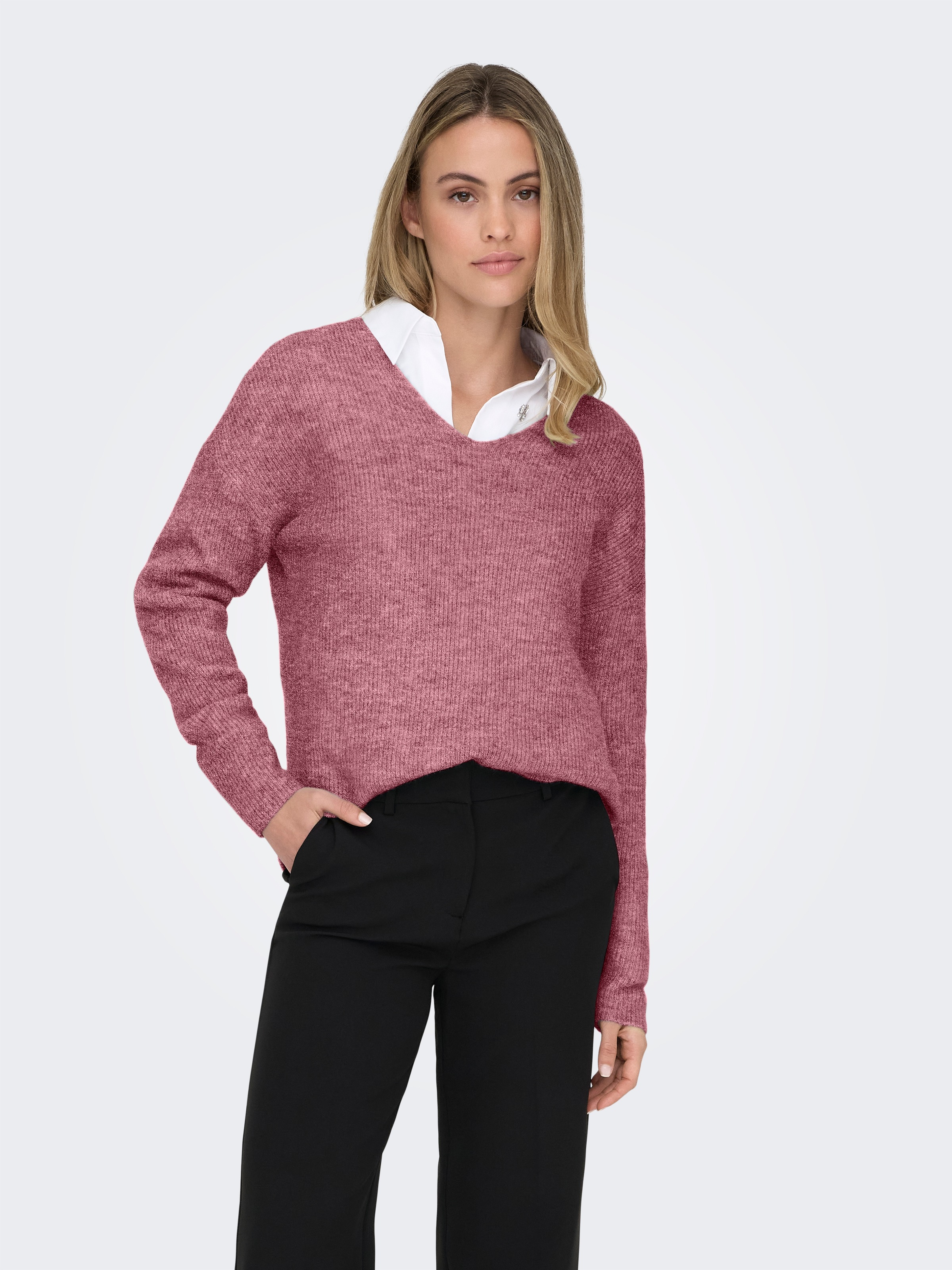 ONLY V-Ausschnitt-Pullover "ONLCAMILLA V-NECK L/S PULLOVER KNT NOOS" Materi günstig online kaufen