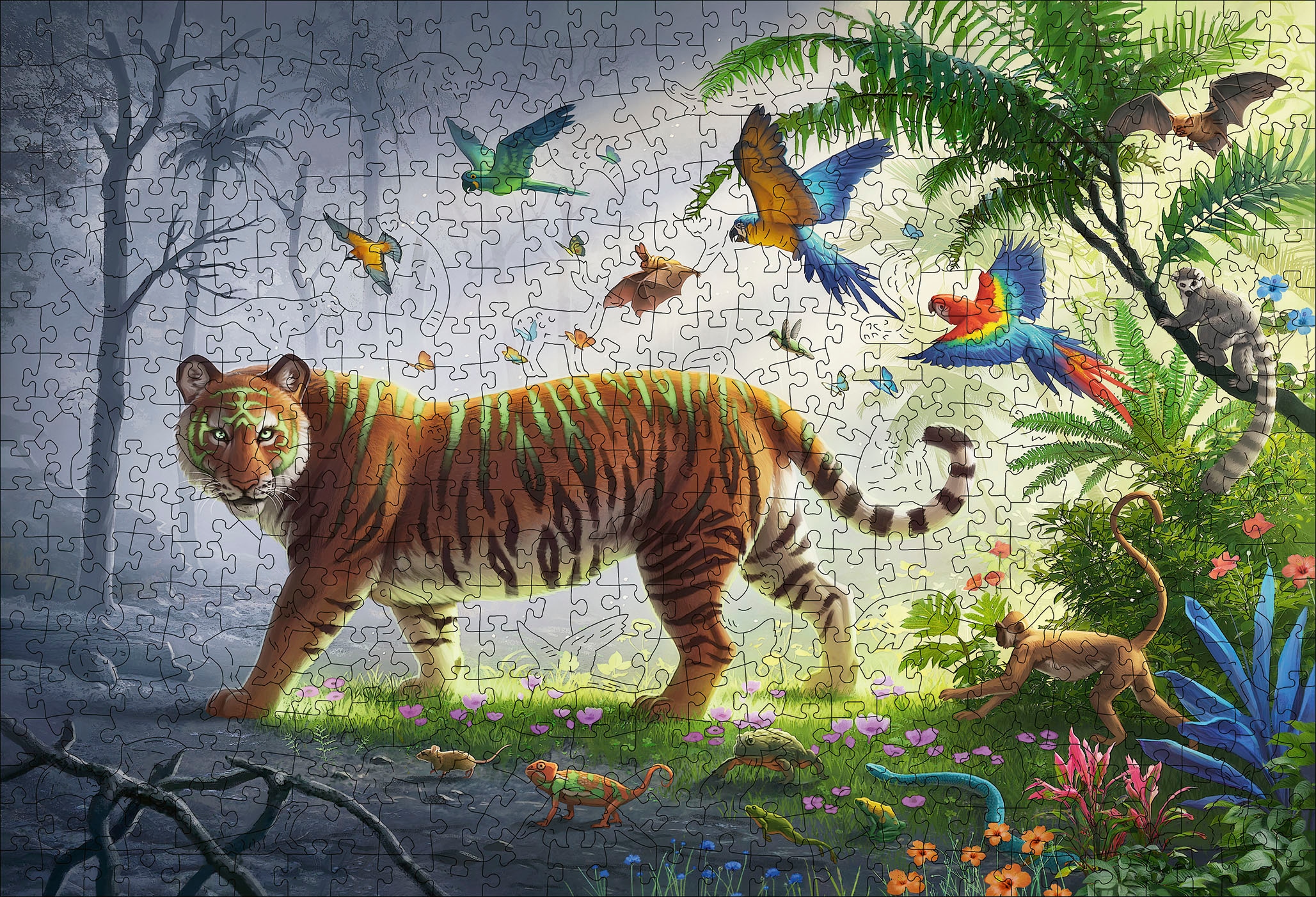 Ravensburger Puzzle »Wooden, Tiger im Dschungel«, Made in Europe