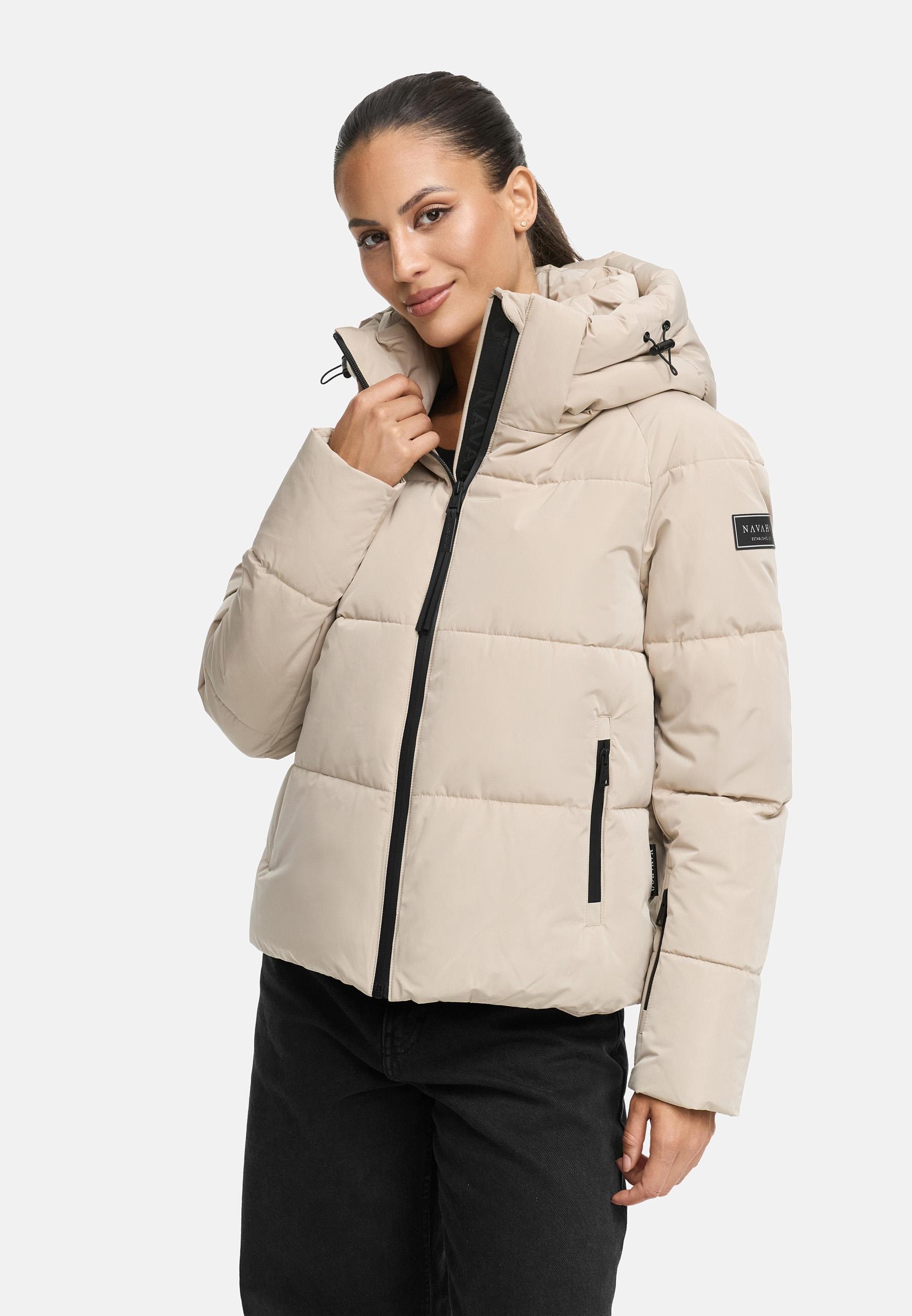Navahoo Steppjacke »Frostherz XIV«, mit Kapuze, Kurze gesteppte Damen Winterjacke mit abnehmbarer Kapuze