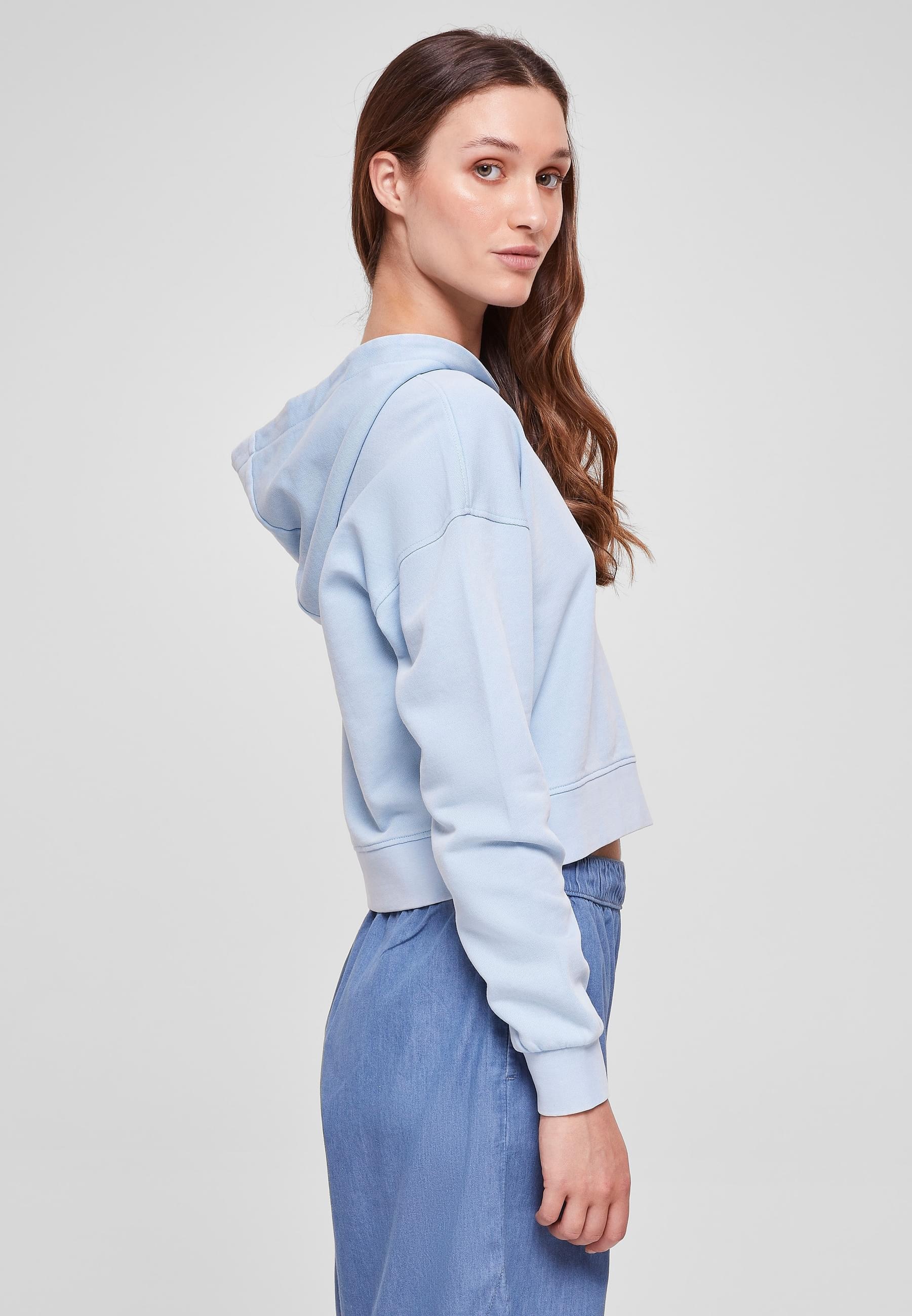 URBAN CLASSICS Kapuzenpullover »Urban Classics Damen Ladies Short Flower Embroidery Terry Hoody«, (1 tlg.)