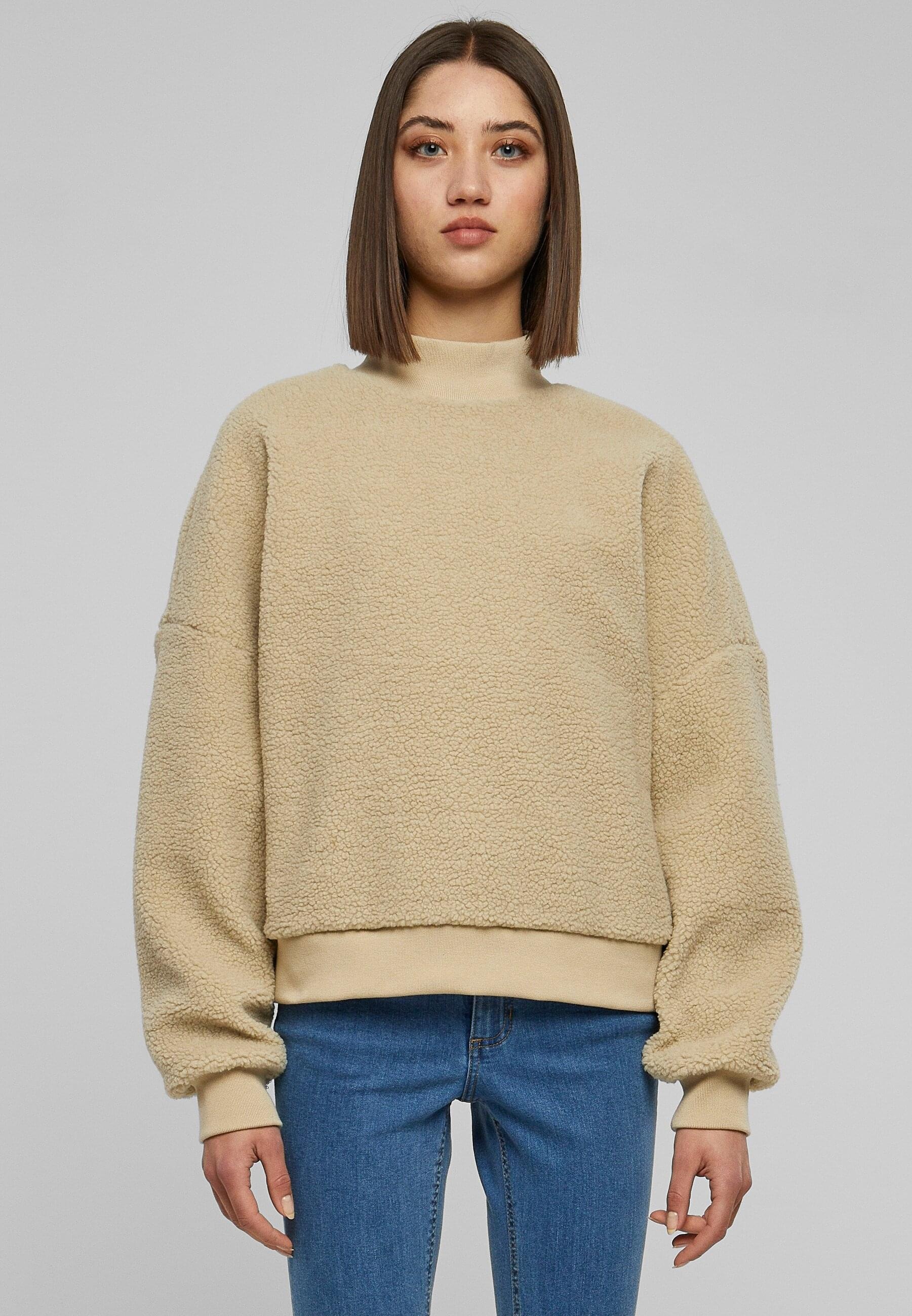 URBAN CLASSICS Sweater »Urban Classics Damen Ladies Sherpa Crewneck«