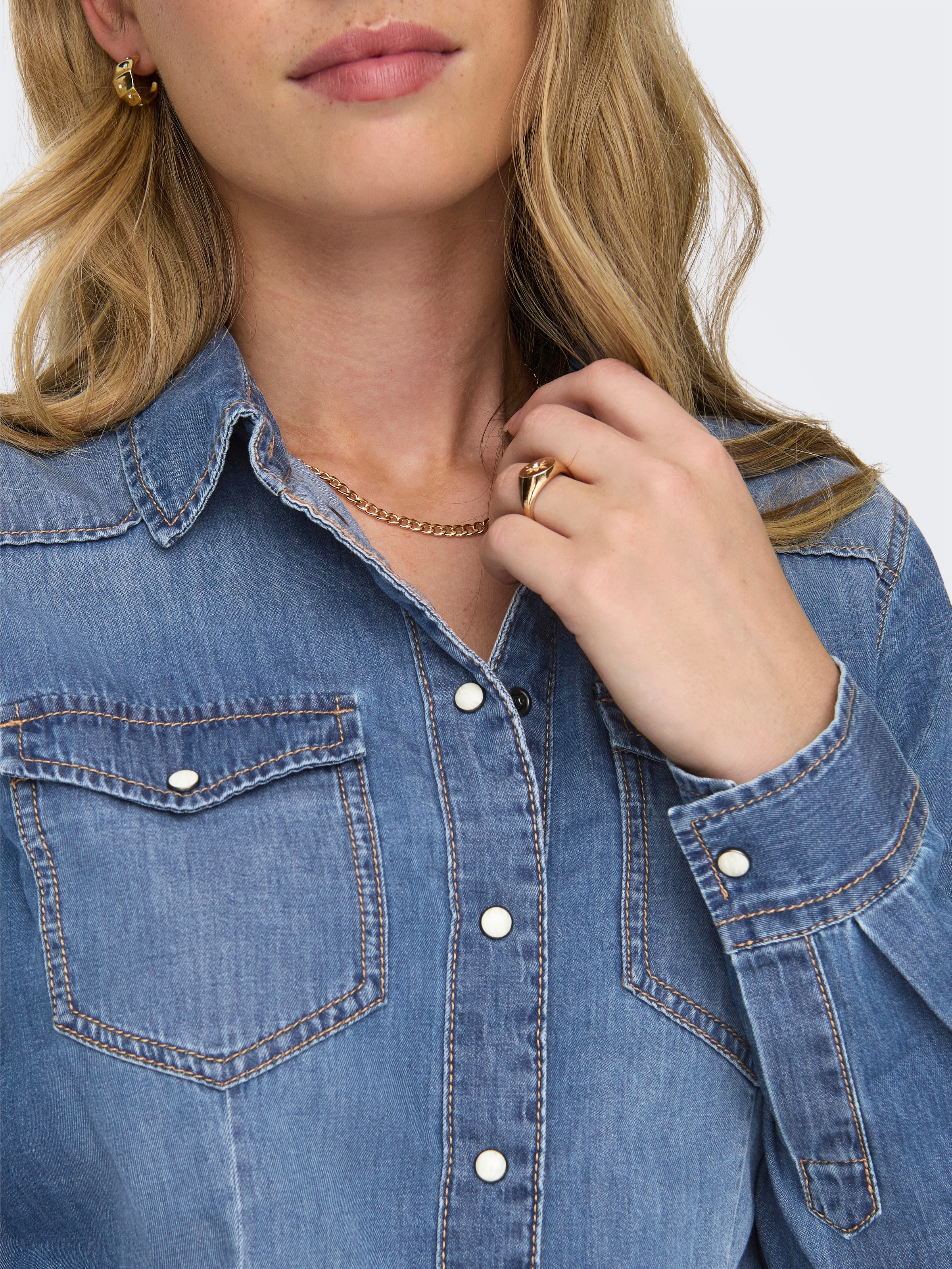 Thumbnail - ONLY Jeansbluse "ONLALEXA L/S DNM SHIRT FS NOOS"