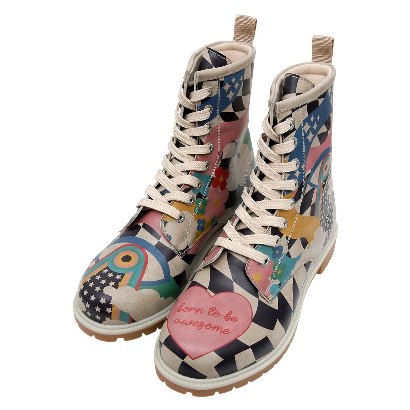 DOGO Schnürboots "Boots Born To Be Awesome Damen Boots / Female", Vegan günstig online kaufen