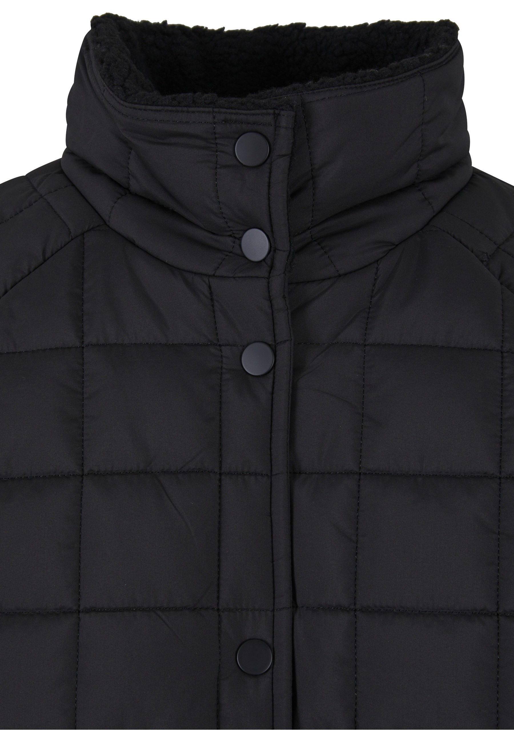 URBAN CLASSICS Winterjacke »Urban Classics Damen Ladies Quilted Coat« 1 Stk. tlg. ohne Kapuze