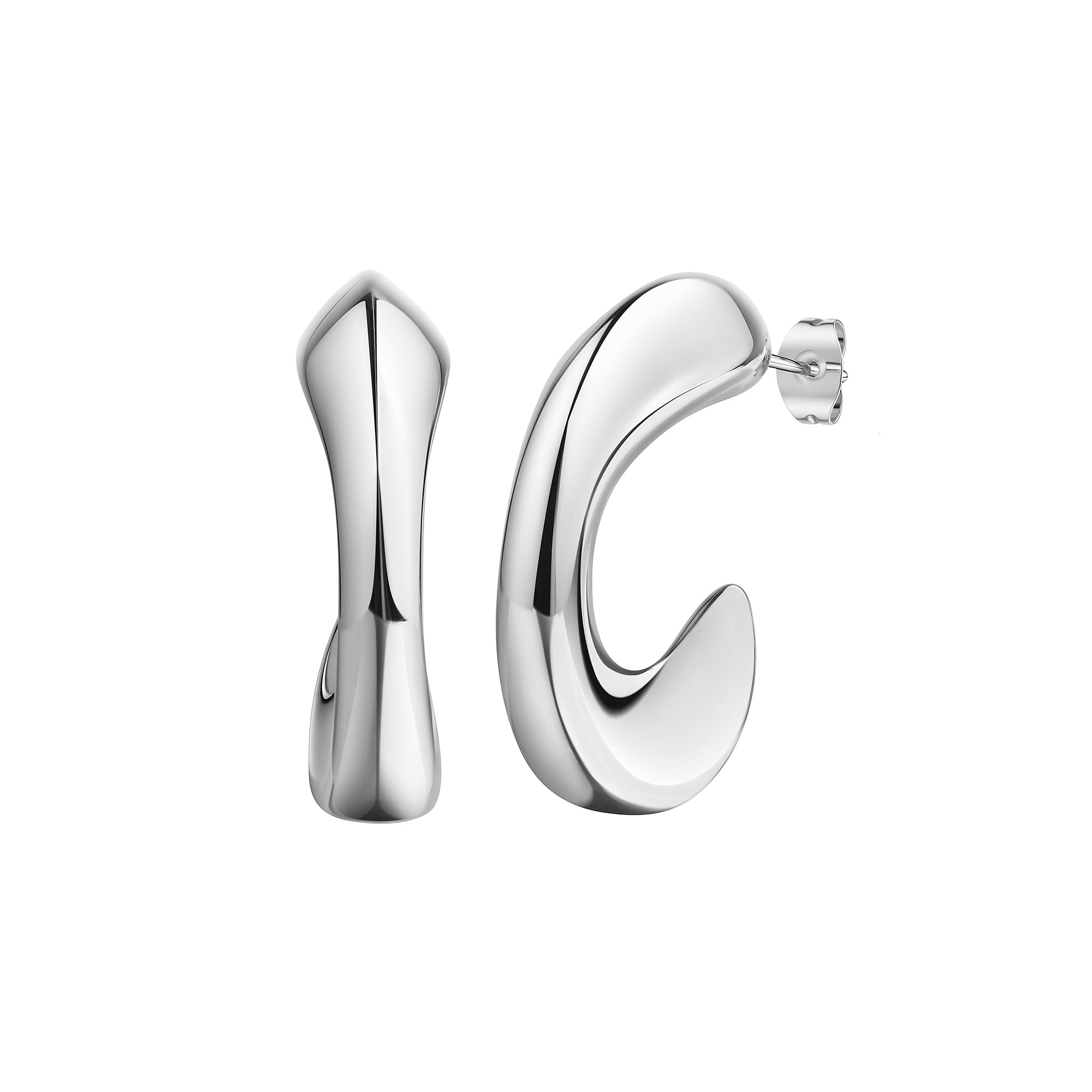 Zeeme Paar Creolen "Edelstahl glanz" günstig online kaufen