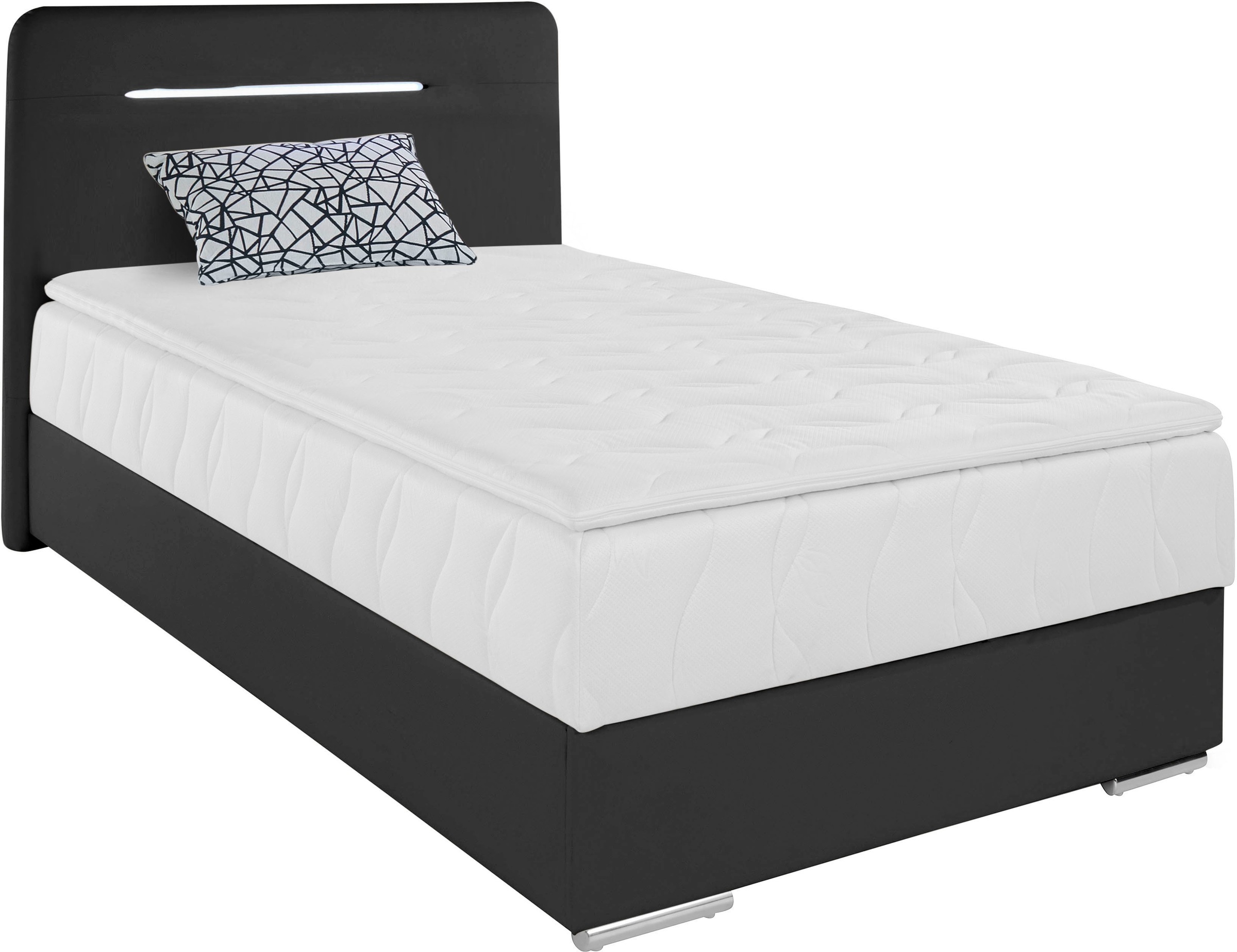 COTTA Boxbett »Lighstar«, inklusive LED-Beleuchtung, Topper, Bettkasten und Zierkissen
