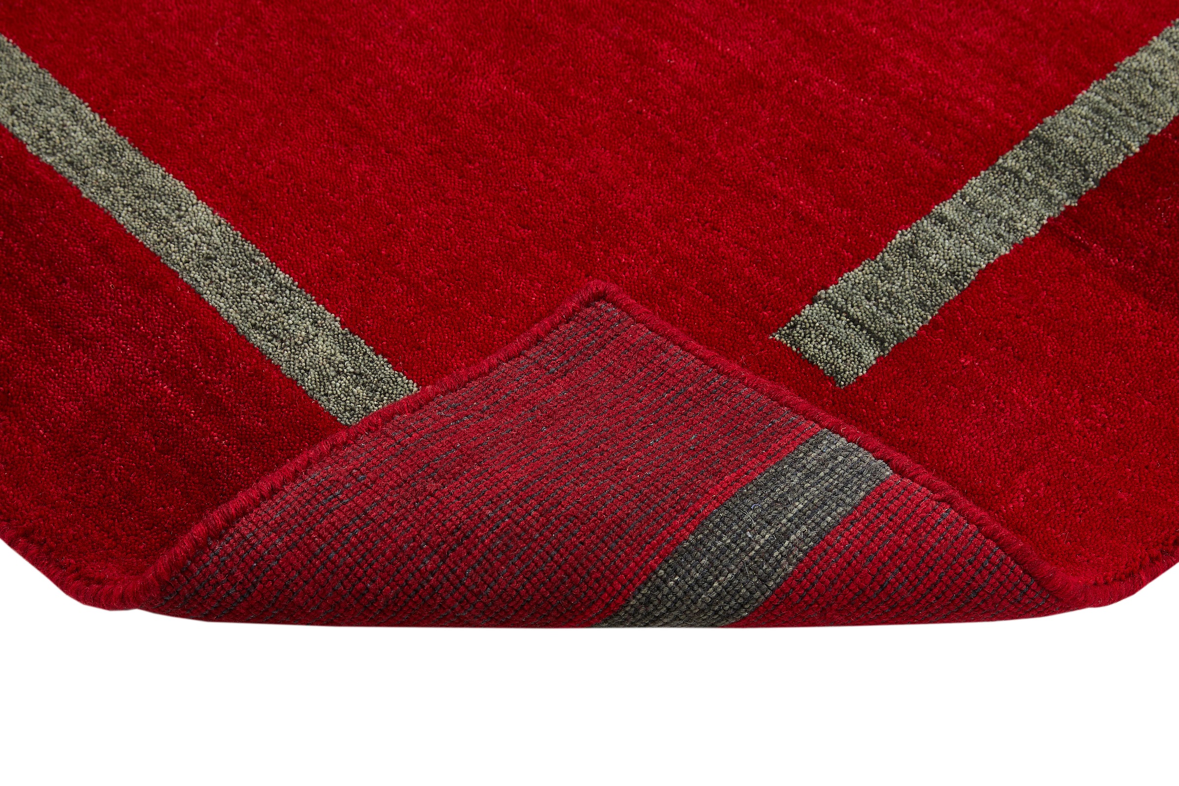 LUXOR living Wollteppich »Rosario«, rechteckig, reine Wolle, handgeknüpft, Uni-Farben, mit Bordüre