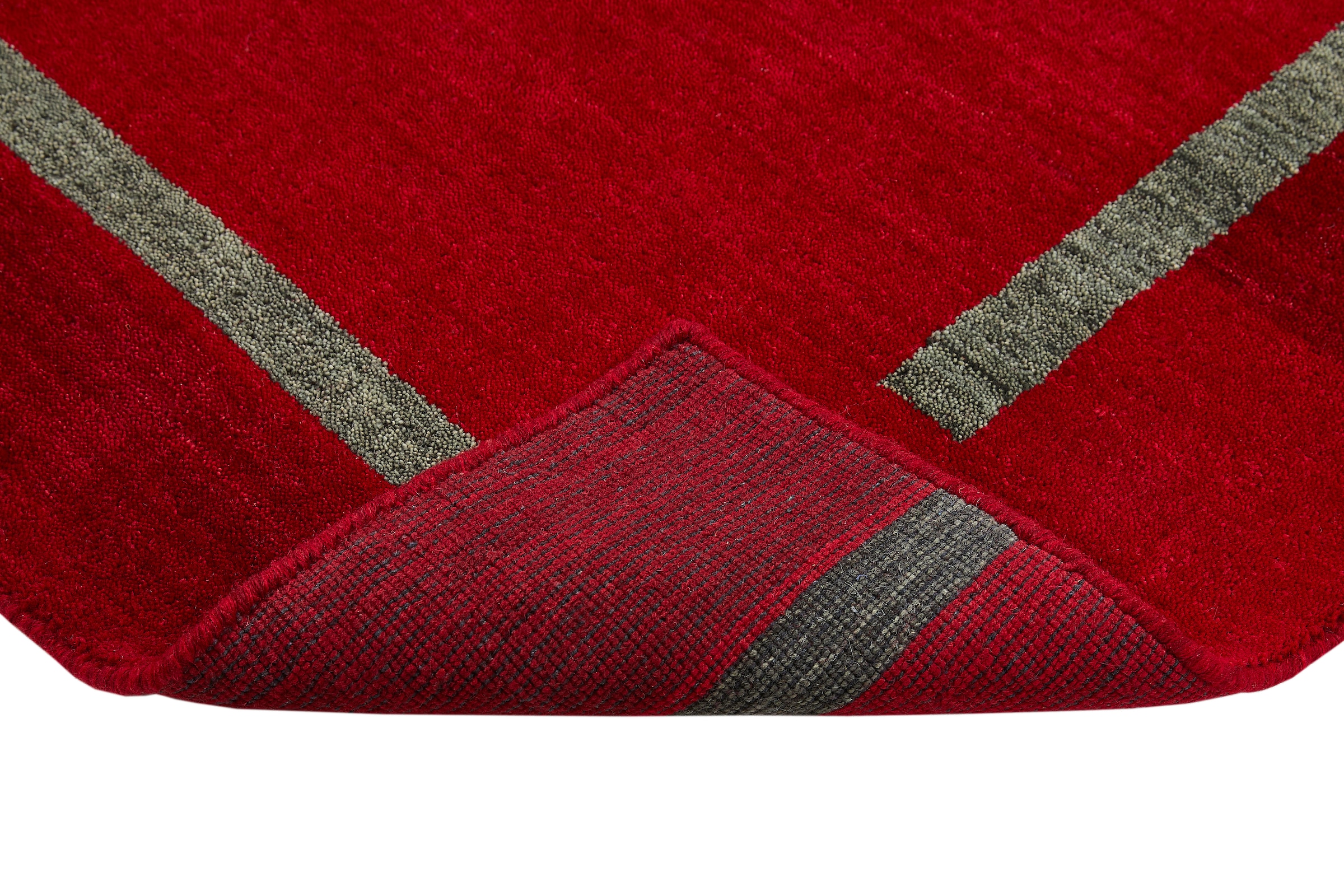LUXOR living Wollteppich »Rosario«, rechteckig, 10 mm Höhe, reine Wolle, handgeknüpft, Uni-Farben, mit Bordüre