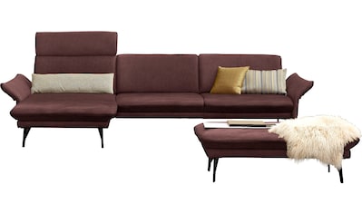 Ecksofa »1928«, (Sofa mit oder ohne Hocker auswählen!)