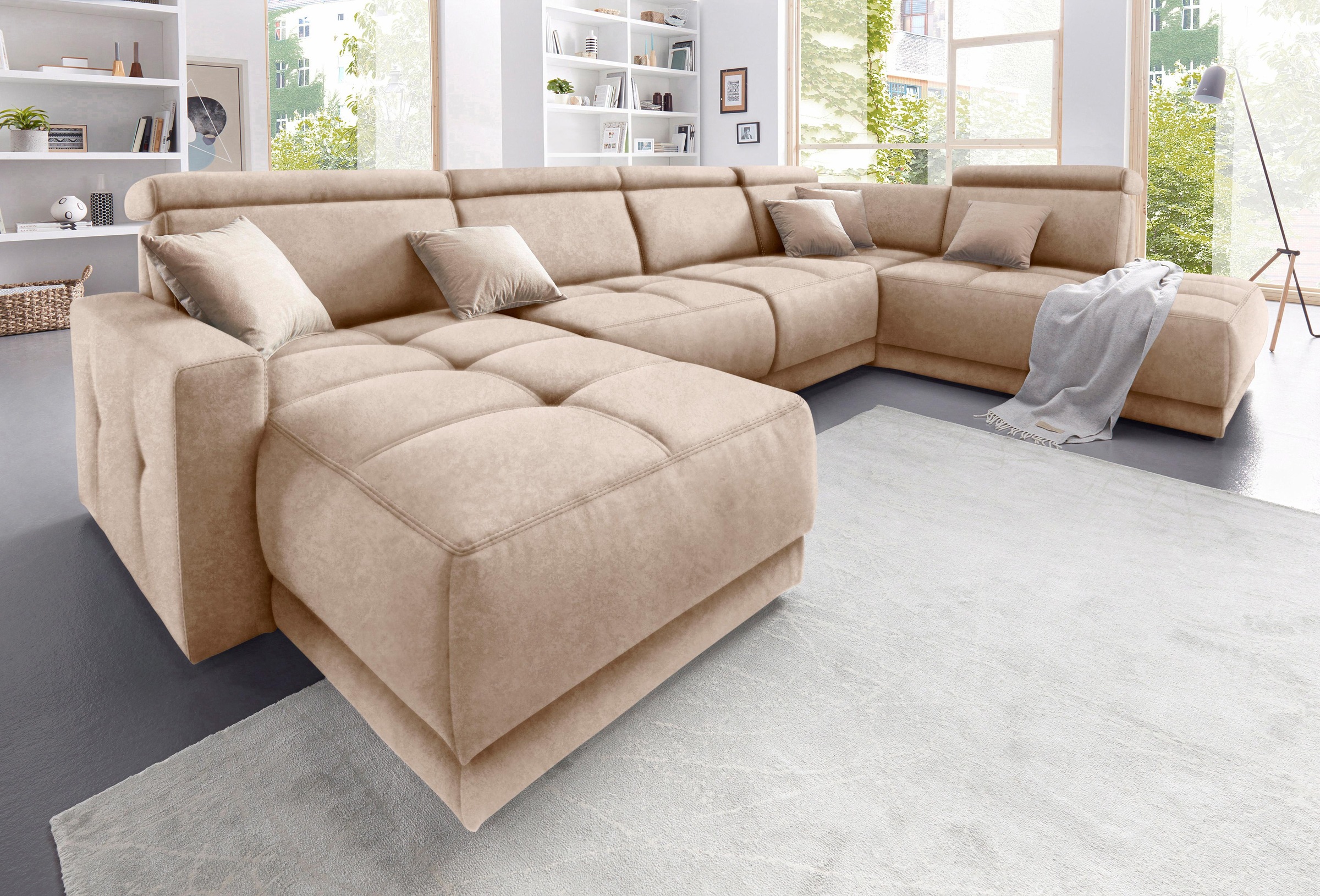 DOMO collection Wohnlandschaft "Ava moderne Sitzheftung mit toller Doppelna günstig online kaufen