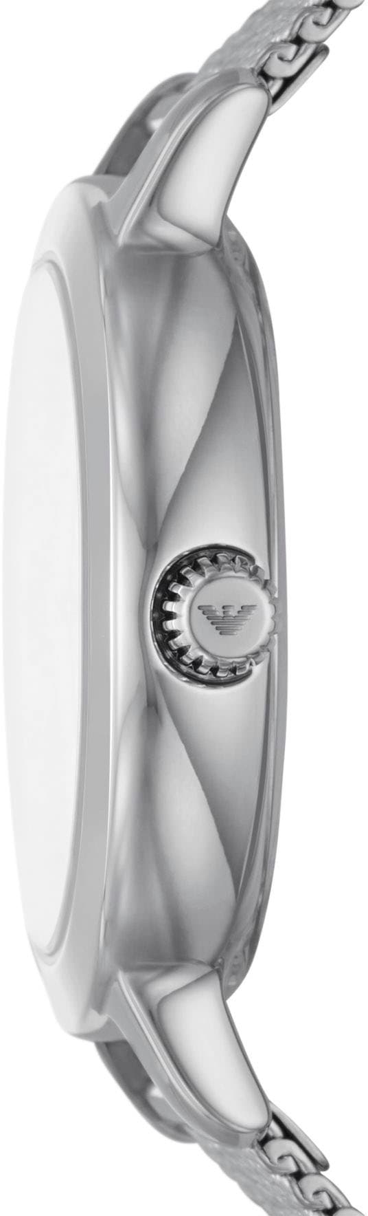 Emporio Armani Quarzuhr Armbanduhr, Damenuhr, ideal als Geschenk, Edelstahlarmband