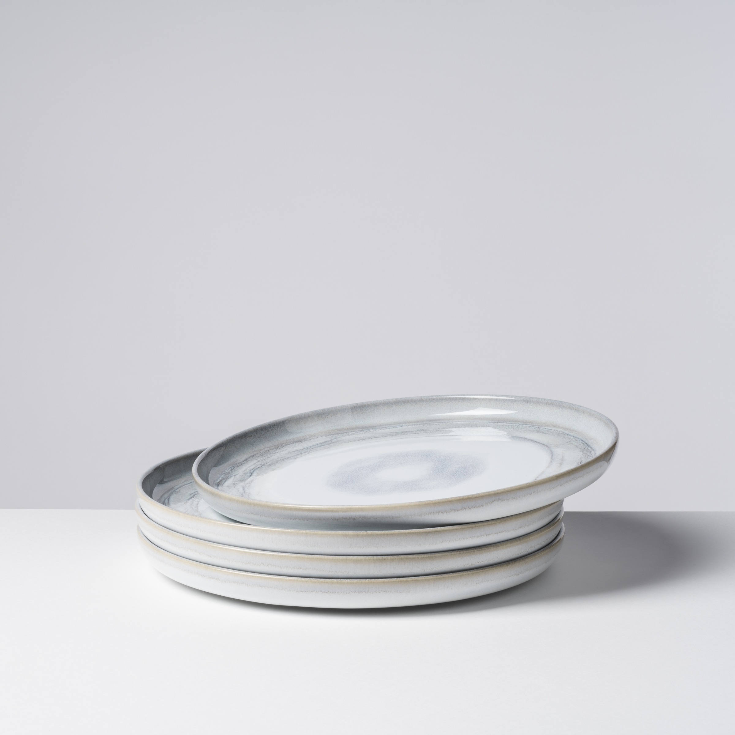 gipfelstück Speiseteller "Teller Set, Tiefer See" Scandi-Style, glänzende Reaktivglasur, jedes Stück ein Unikat