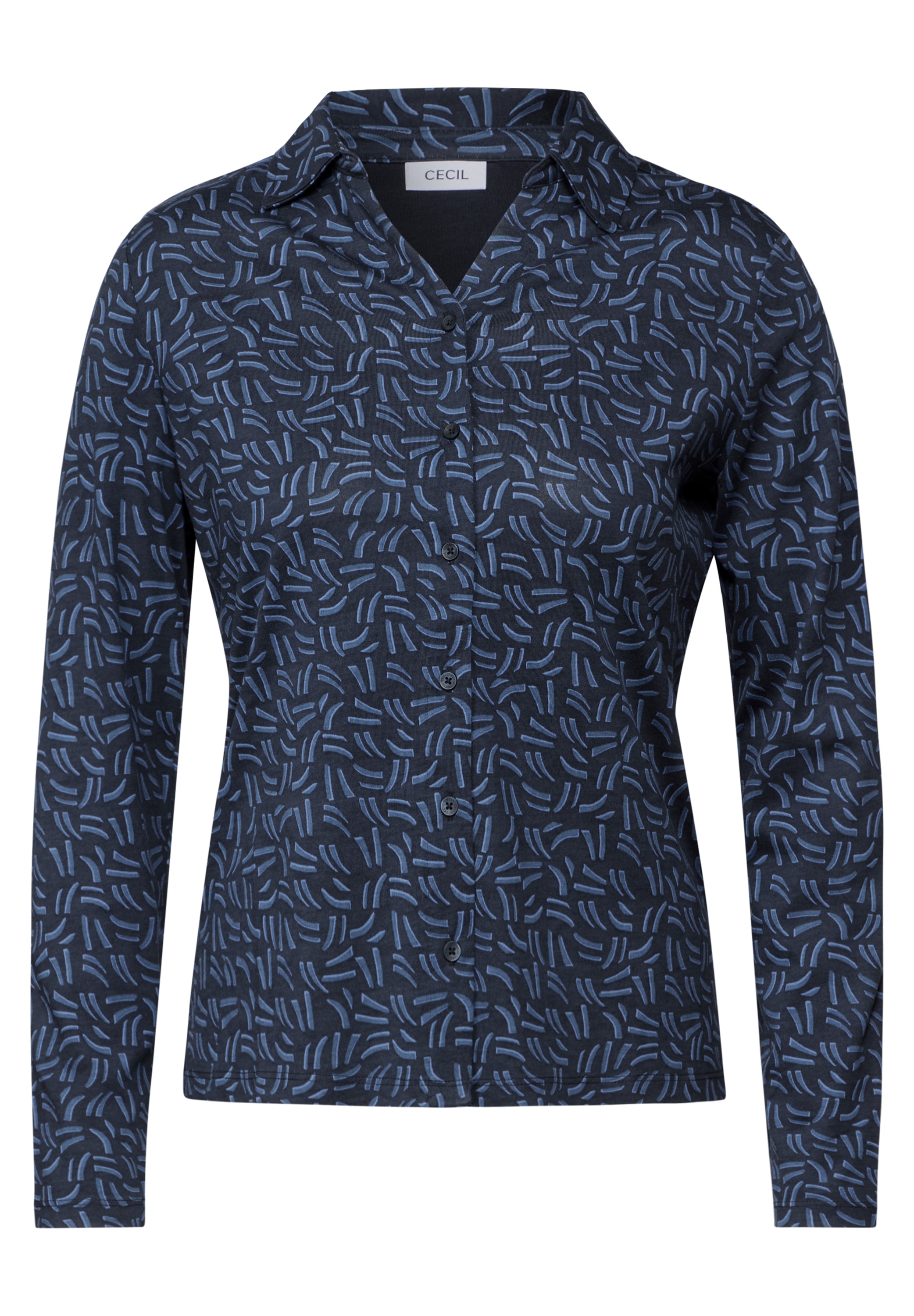 Cecil Langarmshirt, mit Knopfleiste