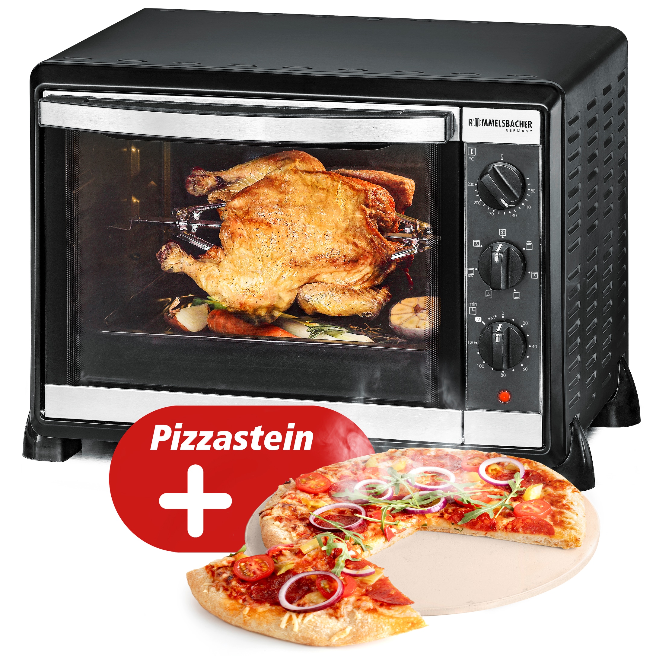 Rommelsbacher Minibackofen "BG 1575" inkl. Pizzastein günstig online kaufen