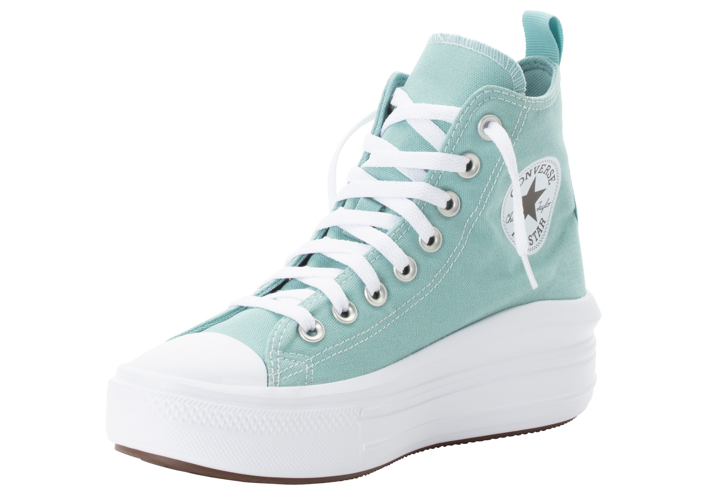 CONVERSE Mädchen Sneaker "CHUCK TAYLOR ALL STAR MOVE PLATFORM", Gr. 36, weiß, Textil, Schuhe