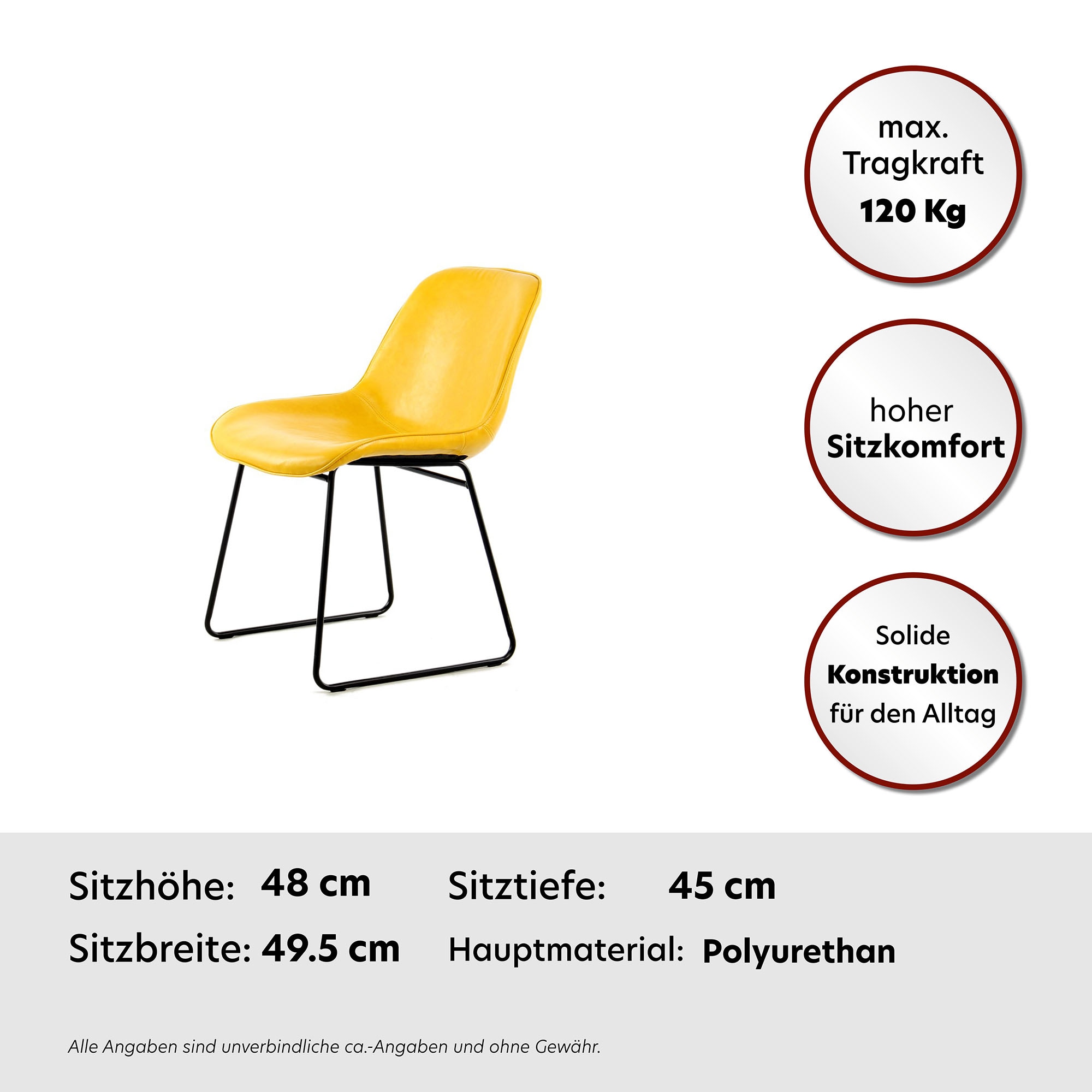 Kayoom Stuhl »Stuhl Cora 110 2er-Set, Esszimmerstuhl in robuster Aufmachung«, (Set), 2 St., pflegeleicht, modern, strapazierfähig, Blickfang in jedem Raum