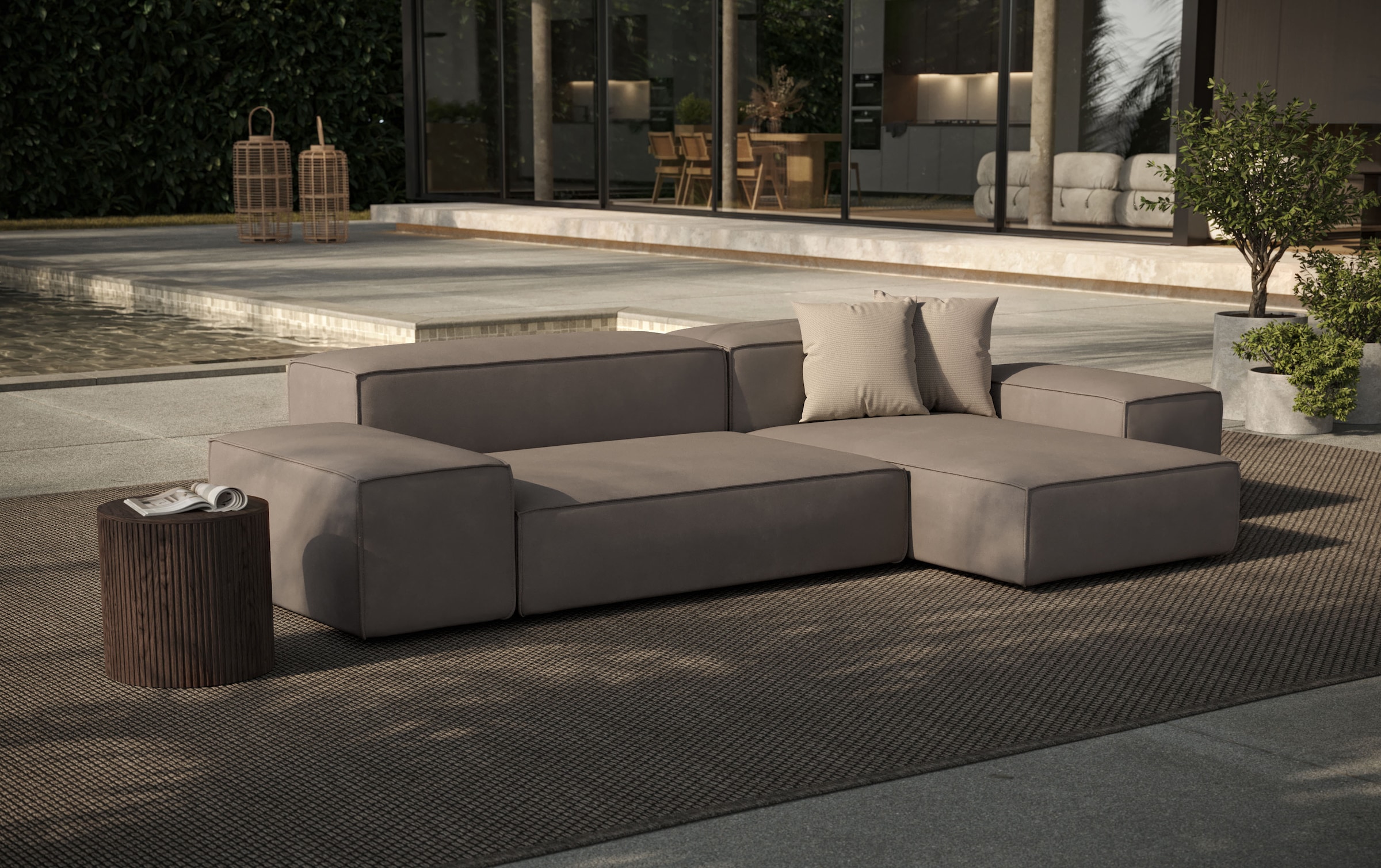 Ecksofa »Puzzle, Designsofa für Indoor und Outdoor, bequem, modular«, wasserabweisend...