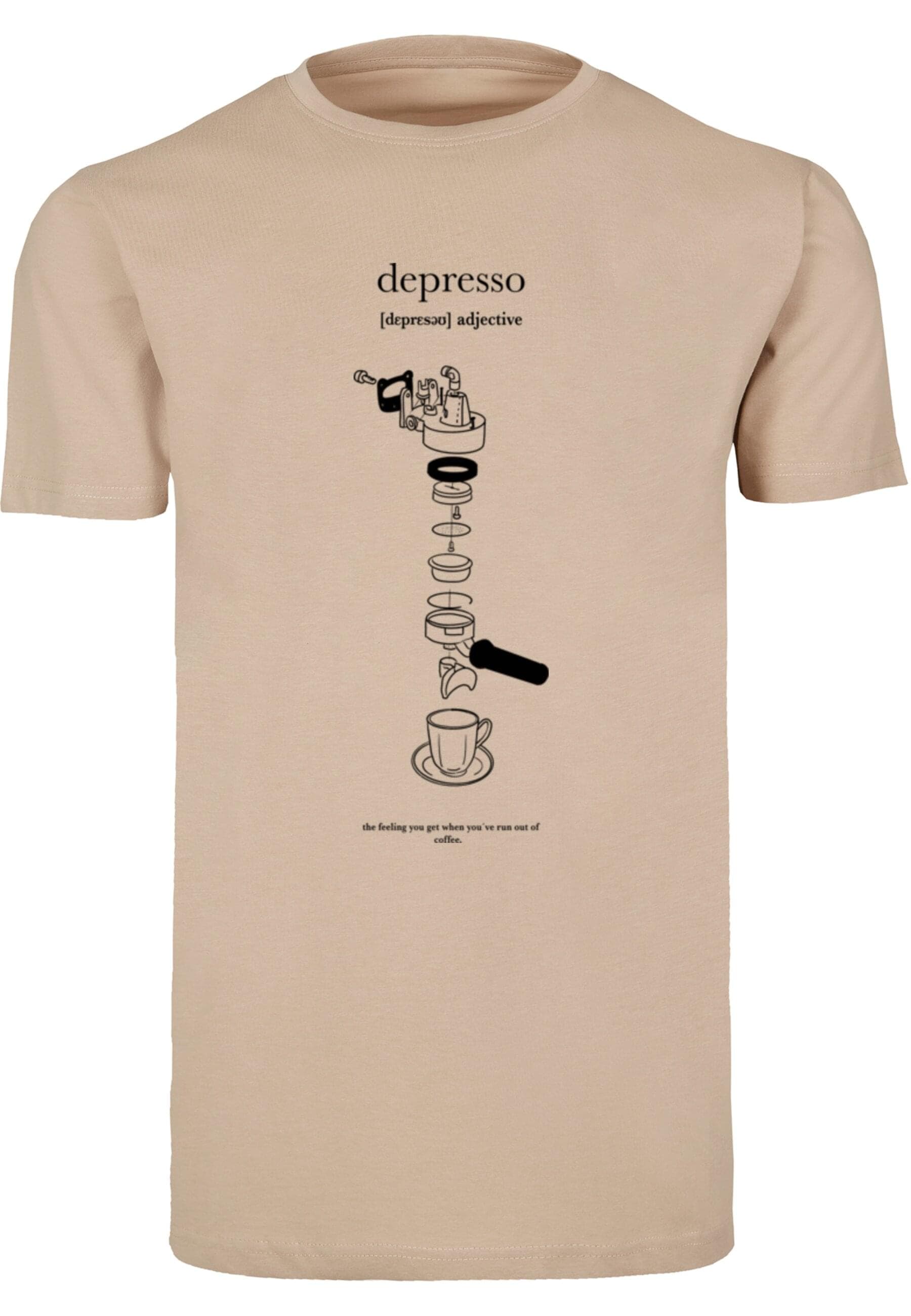 MisterTee T-Shirt "MisterTee Depresso T-Shirt Round Neck" 1 Stk. tlg. günstig online kaufen