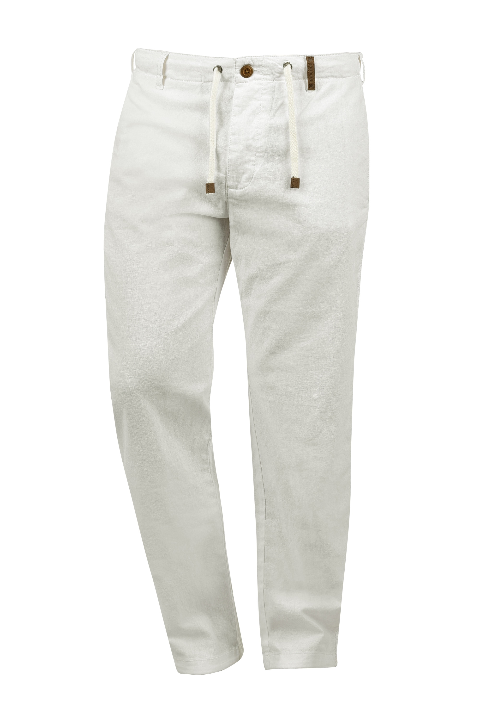 Leinenhose INDICODE "Leinenhose IDIves", Herren, Gr. L, N-Gr, weiß (off, weiß), Obermaterial: 55% Leinen LI. 45% Baumwolle CO., Hosen