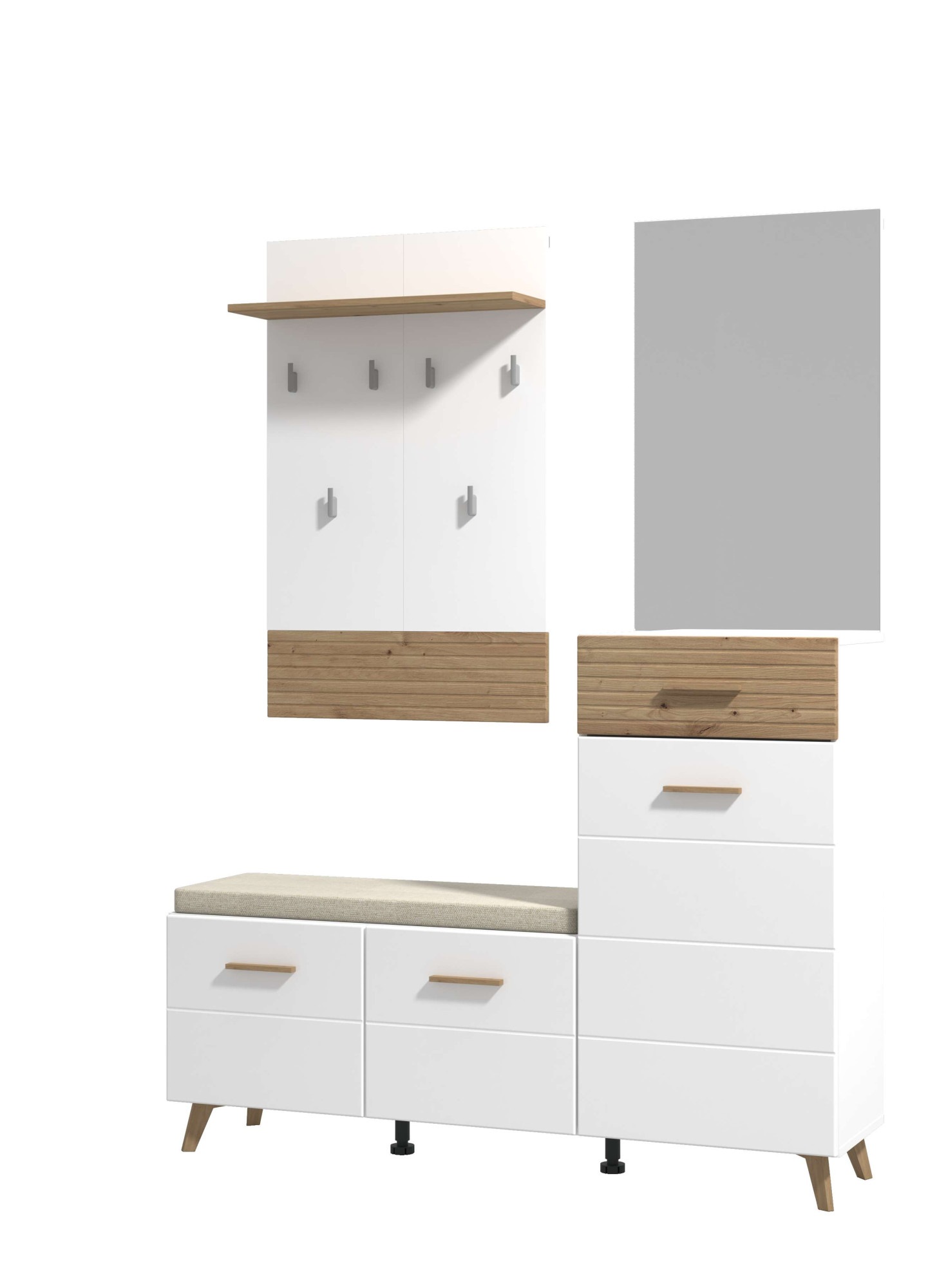 Home affaire Garderoben-Set "Sein Kompaktgarderobe, Flurgarderobe, Dielensc günstig online kaufen