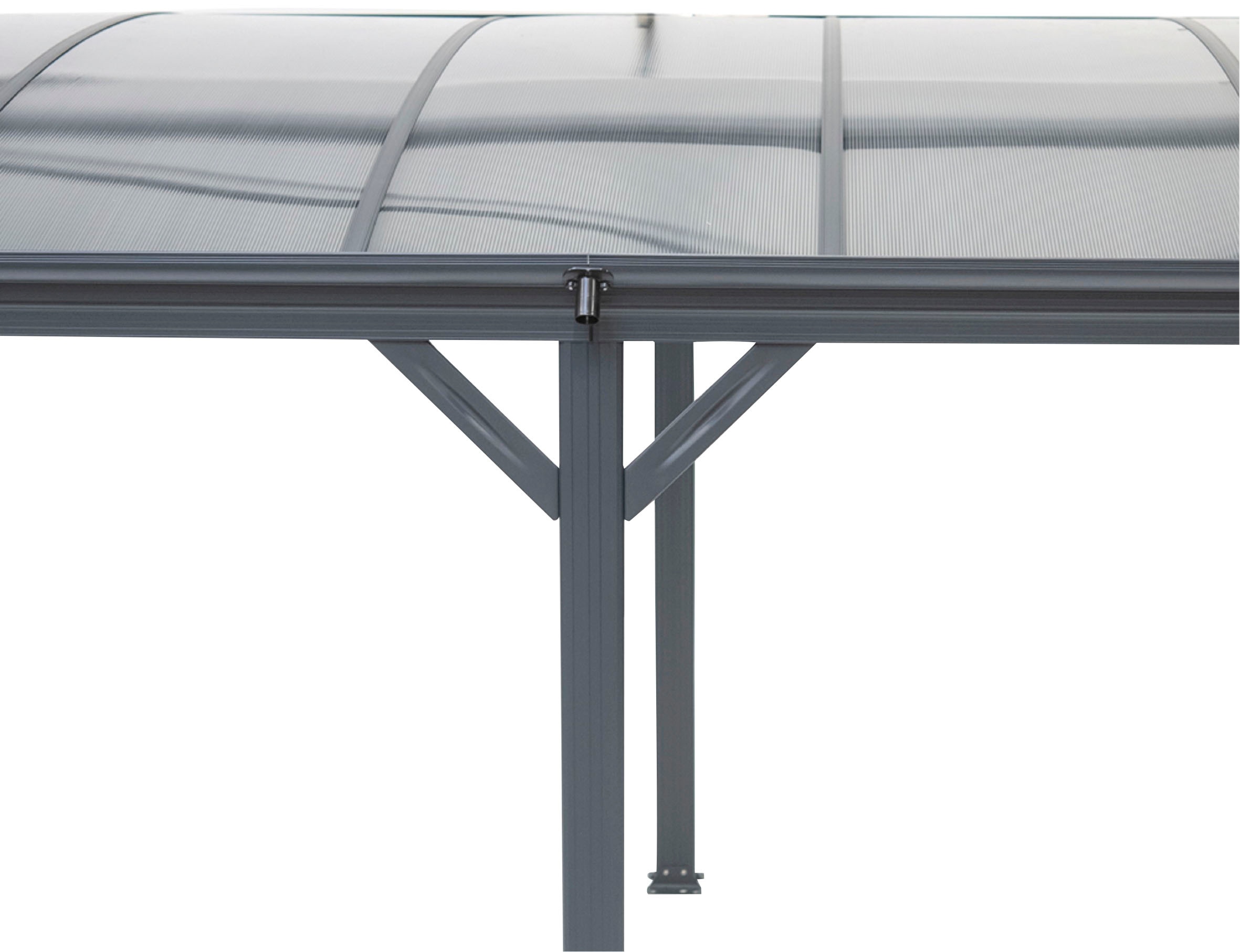 WESTMANN Einzelcarport »Rundbogen«, Aluminium, 276 cm, Anthrazit, aus Aluminium, anthrazit