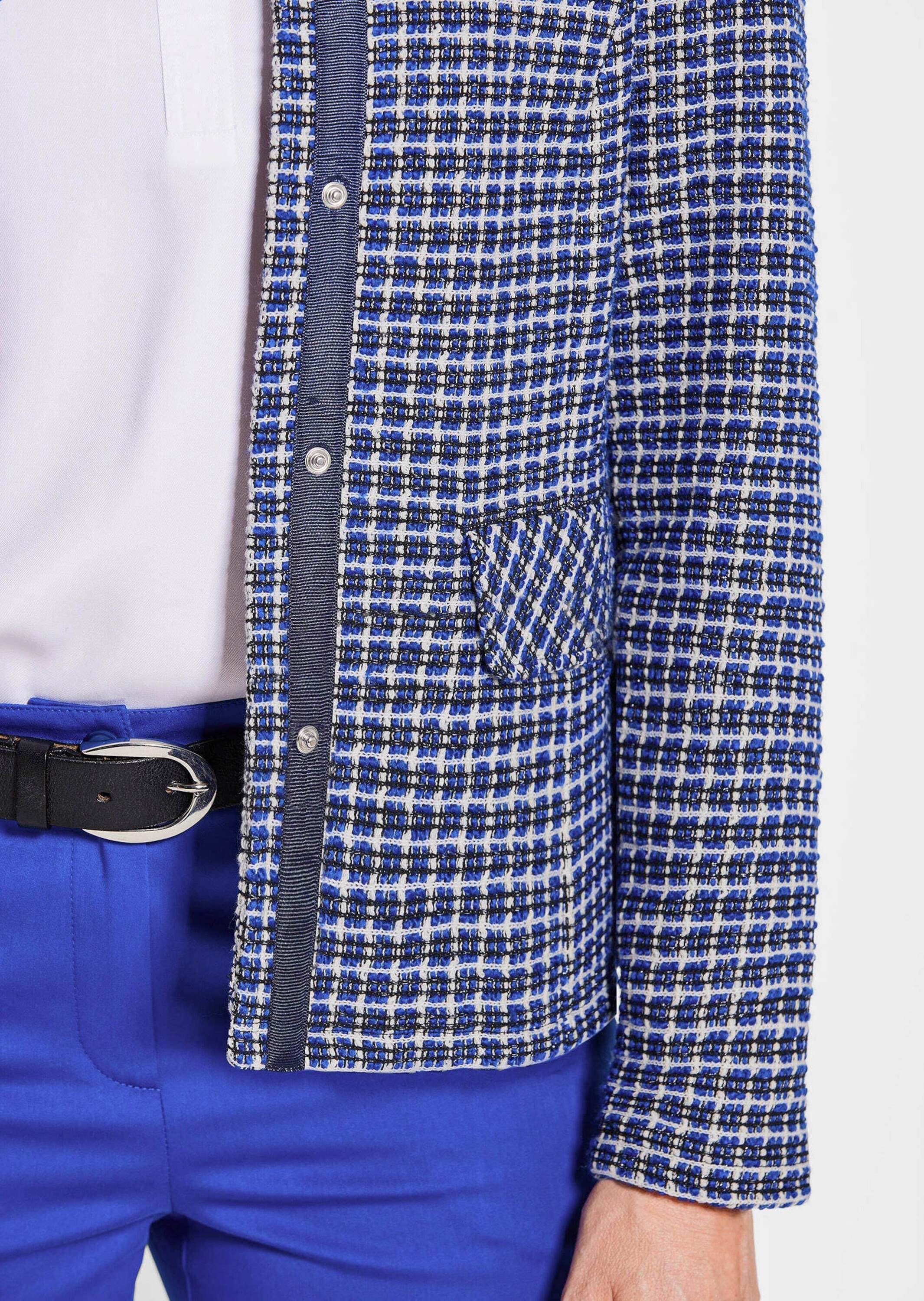 GOLDNER Jackenblazer »Elegante Karo-Jacke mit Glanzeffekten«
