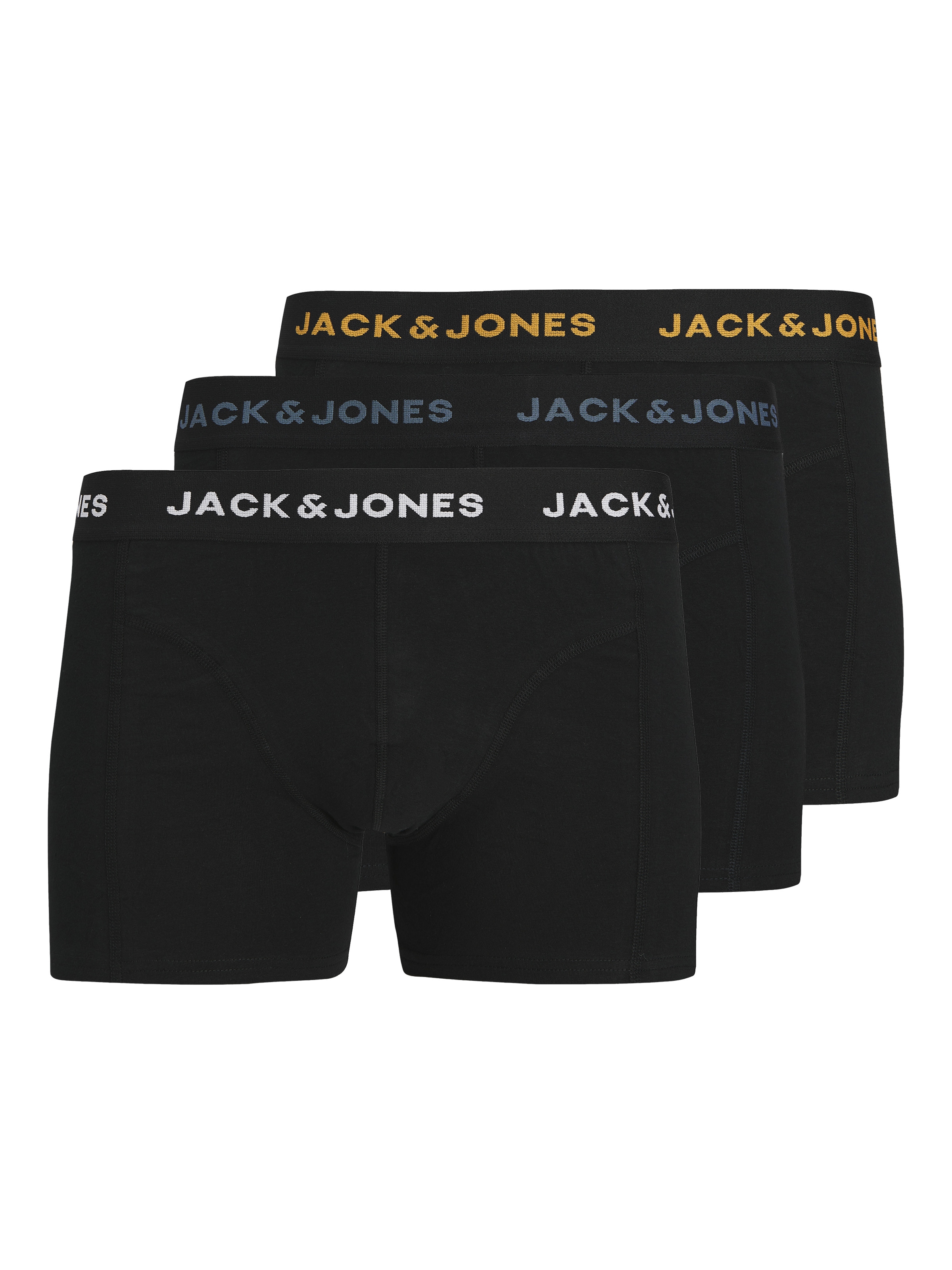 Jack & Jones Trunk "JACCONOR SOLID TRUNKS 3 PACK NOOS" Packung, 3 Stk. Baumwollmischung, elastischer Bund