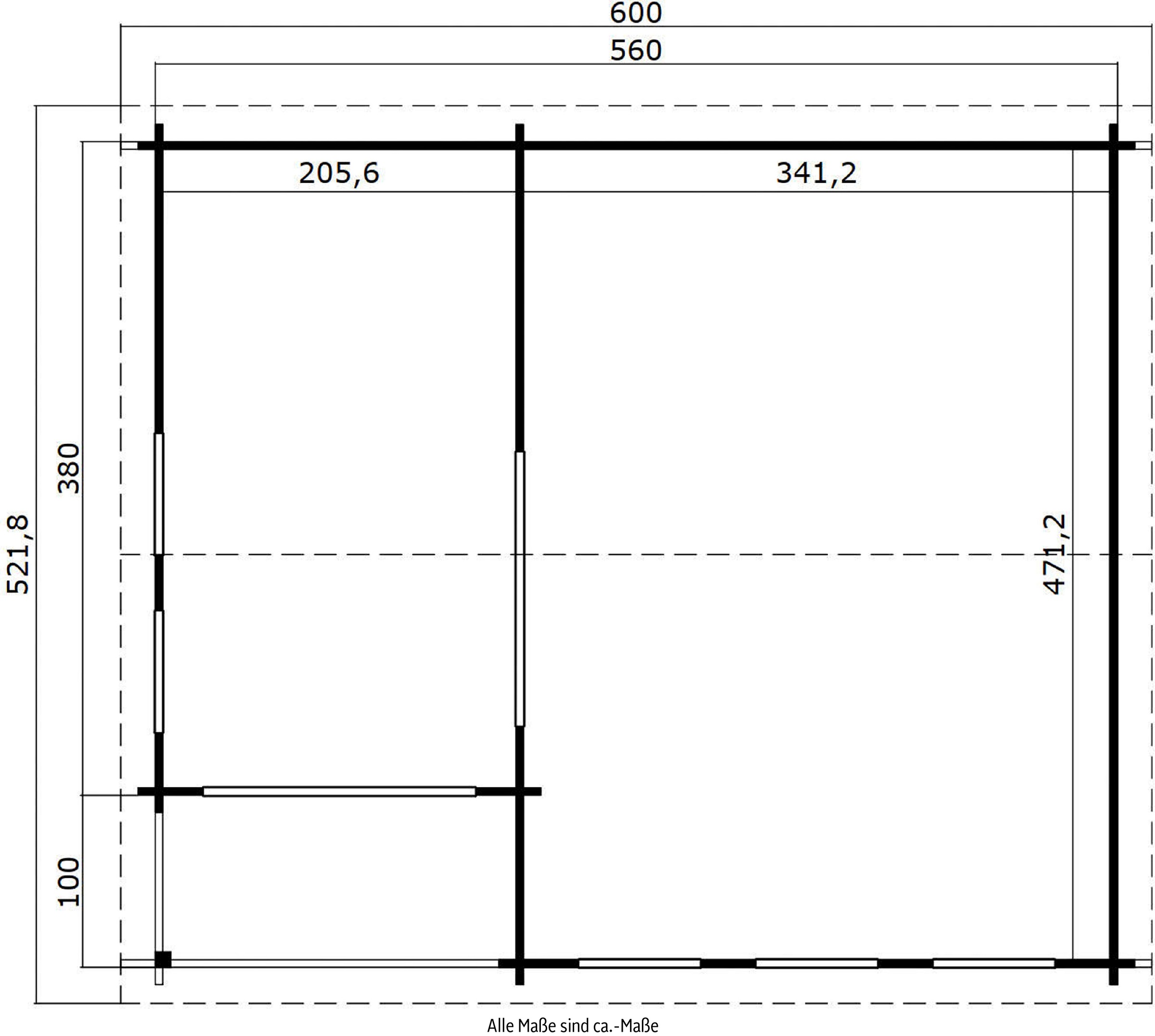 LASITA MAJA Gartenhaus »SRI LANKA«, (Set, inkl. Fussbodenbretter zum verlegen)