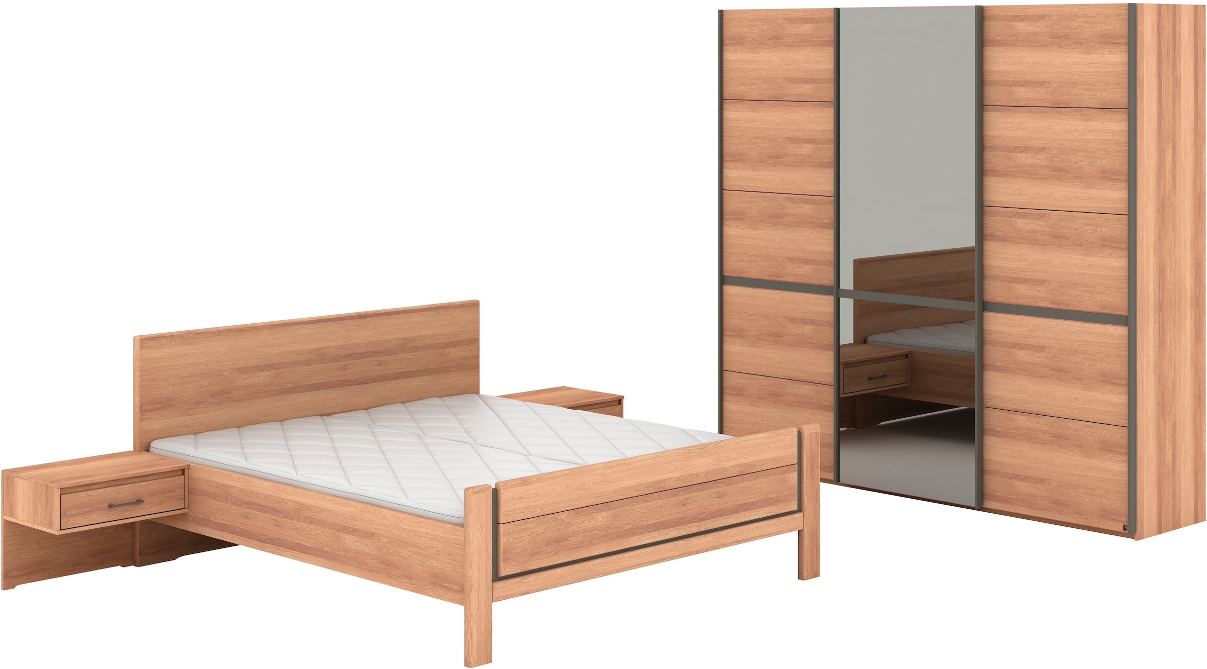 Musterring Schlafzimmer-Set "Sorrent, Kleiderschrank, Bett & Nachtkommoden, günstig online kaufen