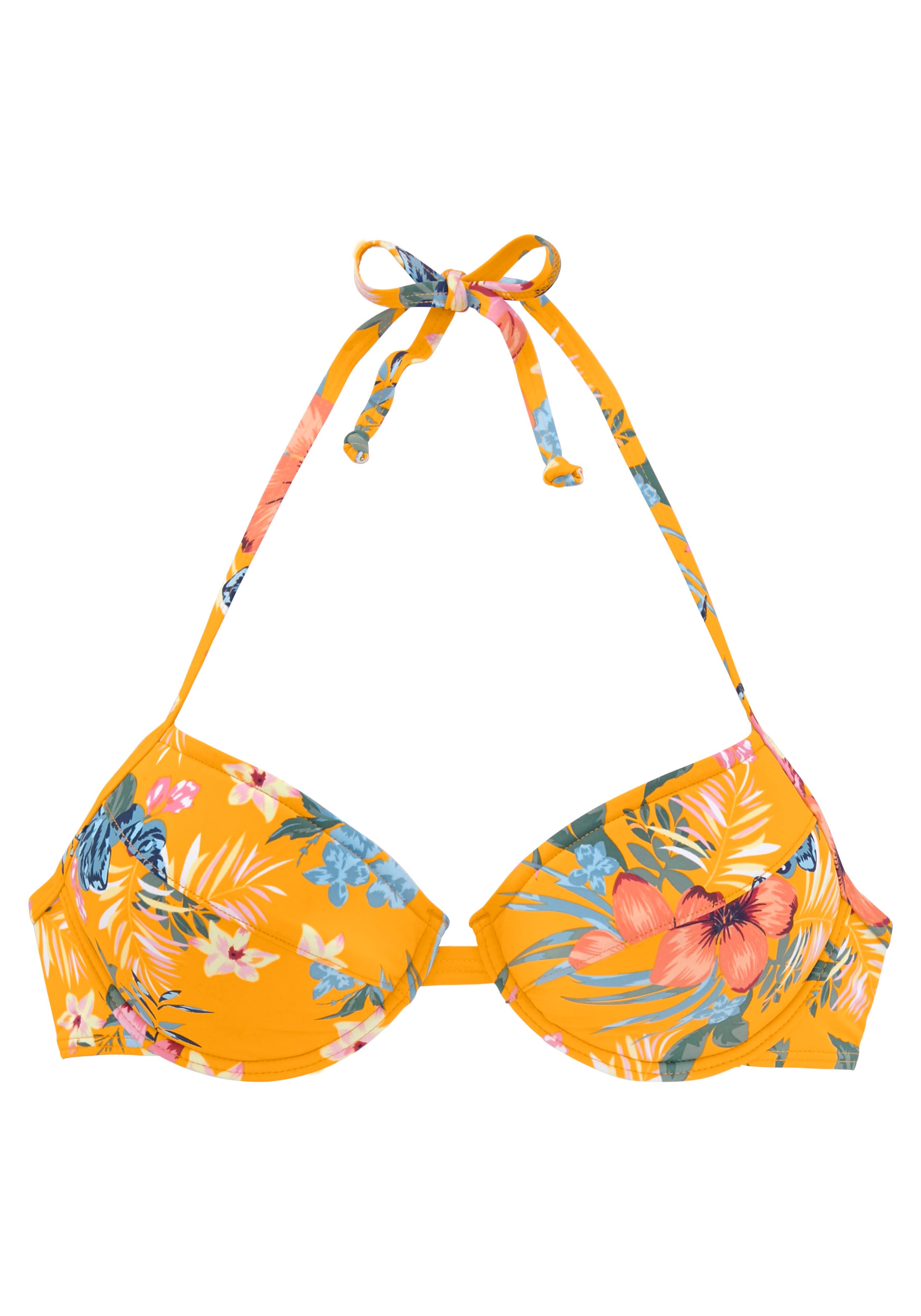 Bench. Push-Up-Bikini-Top »Maui«, mit floralem Design kaufen | BAUR | Neckholder-Bikinis