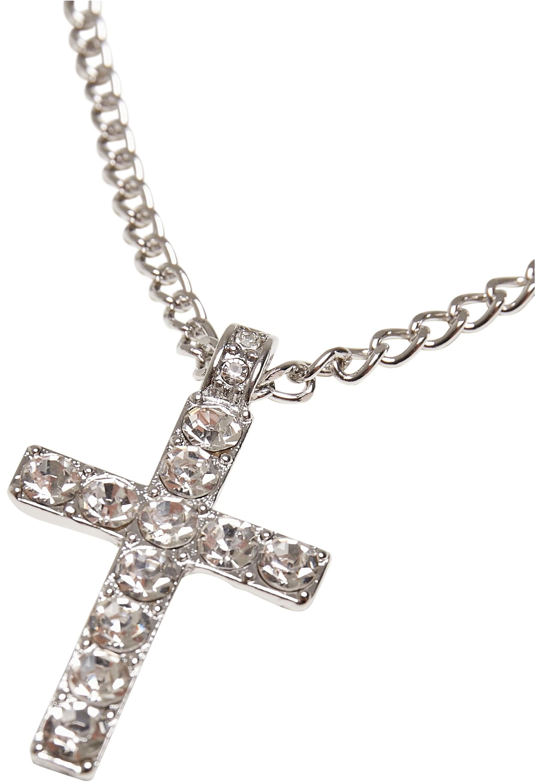 URBAN CLASSICS Edelstahlkette »Urban Classics Unisex Diamond Cross Necklace«