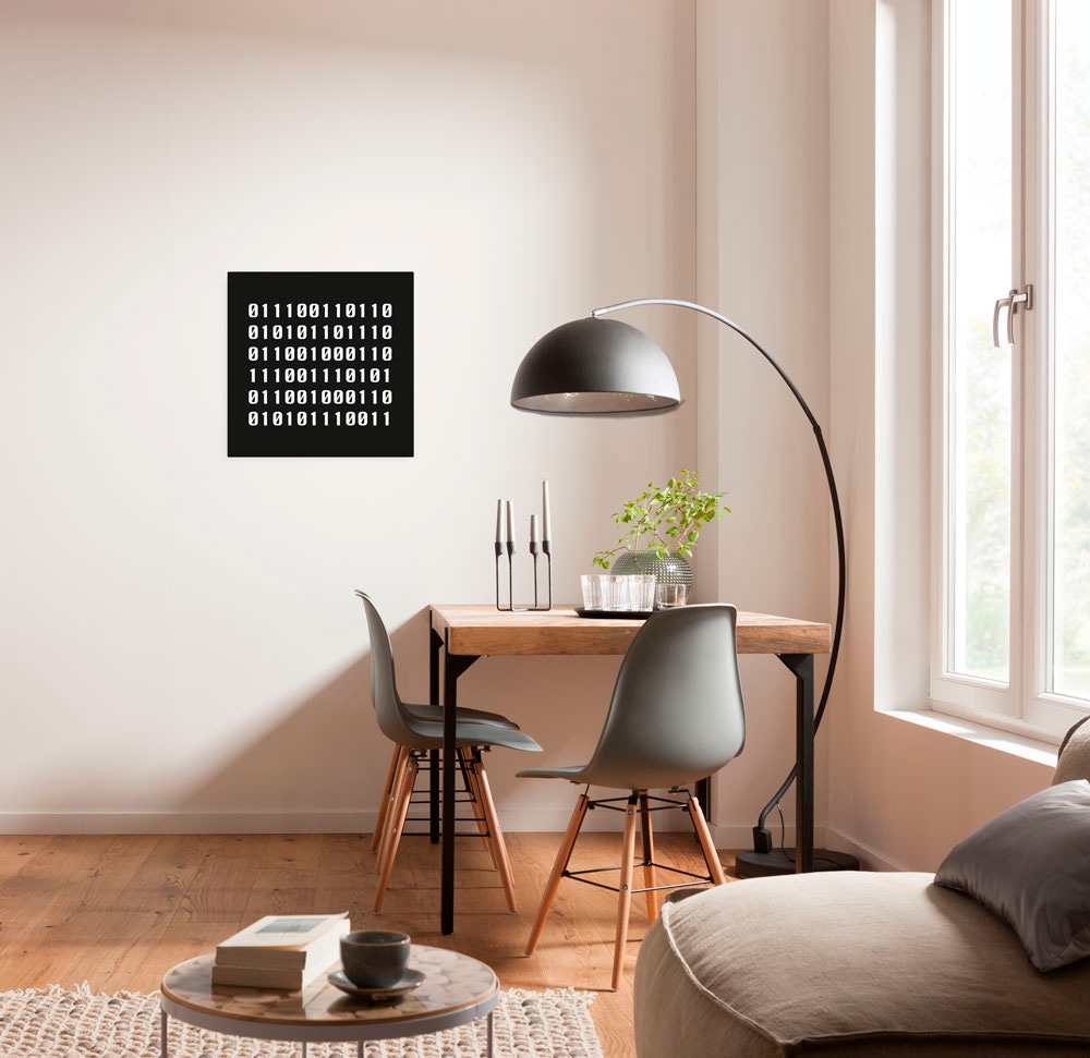 Komar Leinwandbild "Typo Naughty Binary - Größe 40 x 40 cm" Natur 1 Stk. tl günstig online kaufen