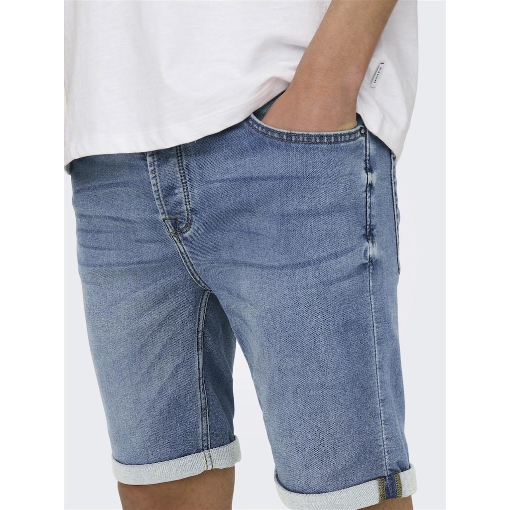 ONLY & SONS Jeansshorts »ONSPLY LIGHT BLUE 5189 SHORTS DNM NOOS«