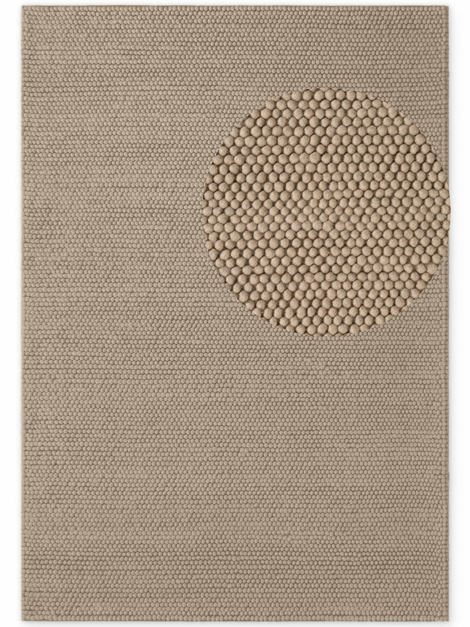 Ted Baker Wollteppich »Diana« rechteckig 16 mm Höhe Wolle, Natur, Handgemacht, Wohnzimmer, Esszimmer, Schlafzimmer, Skandi