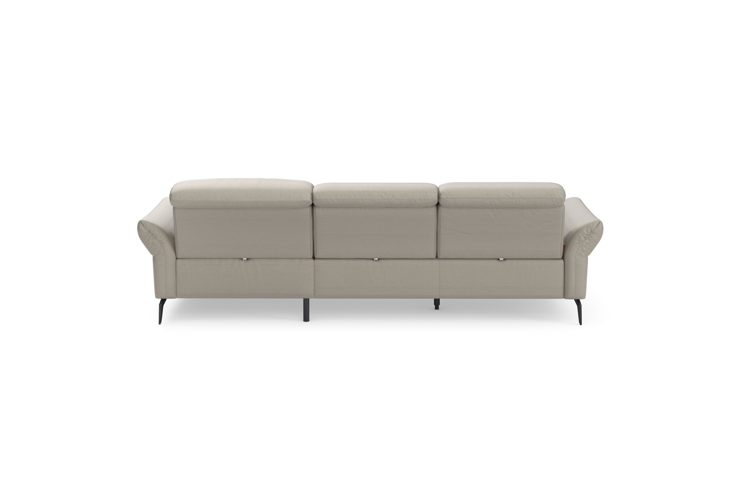 INOSIGN Ecksofa »Coco L-Form«, Sitztiefen-, Arm- und Kopfteilverstellung, Cord-Bezug, Fußhöhe 15 cm