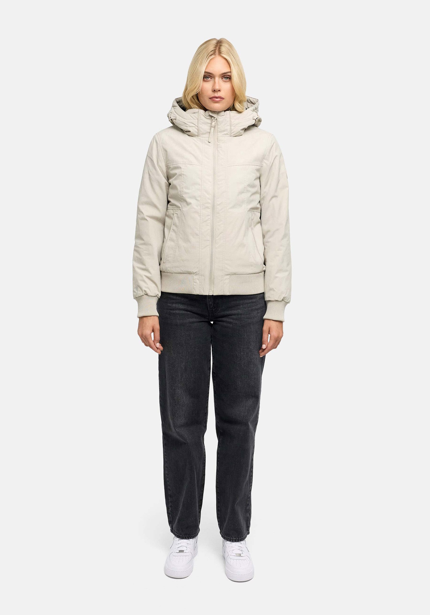 Marikoo Winterjacke "Mooni 16" Gefütterte Übergangsjacke mit Kapuze und Kordelzug