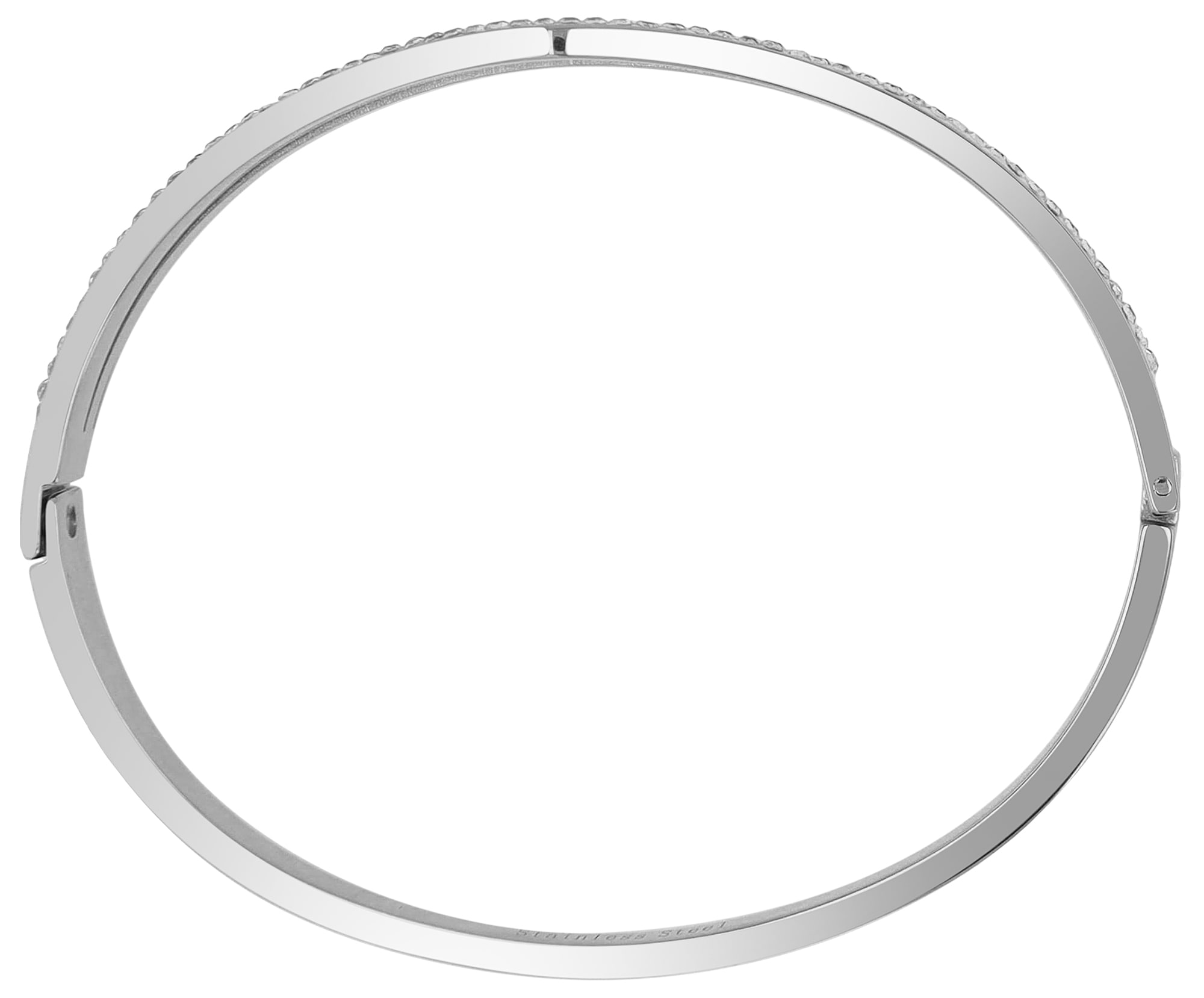 Adelia´s Armreif »Armband – Armreif aus Edelstahl mit Strass Steinchen Ø 6,0 cm cm« Zum Verschenken – ideal zum Geburtstag