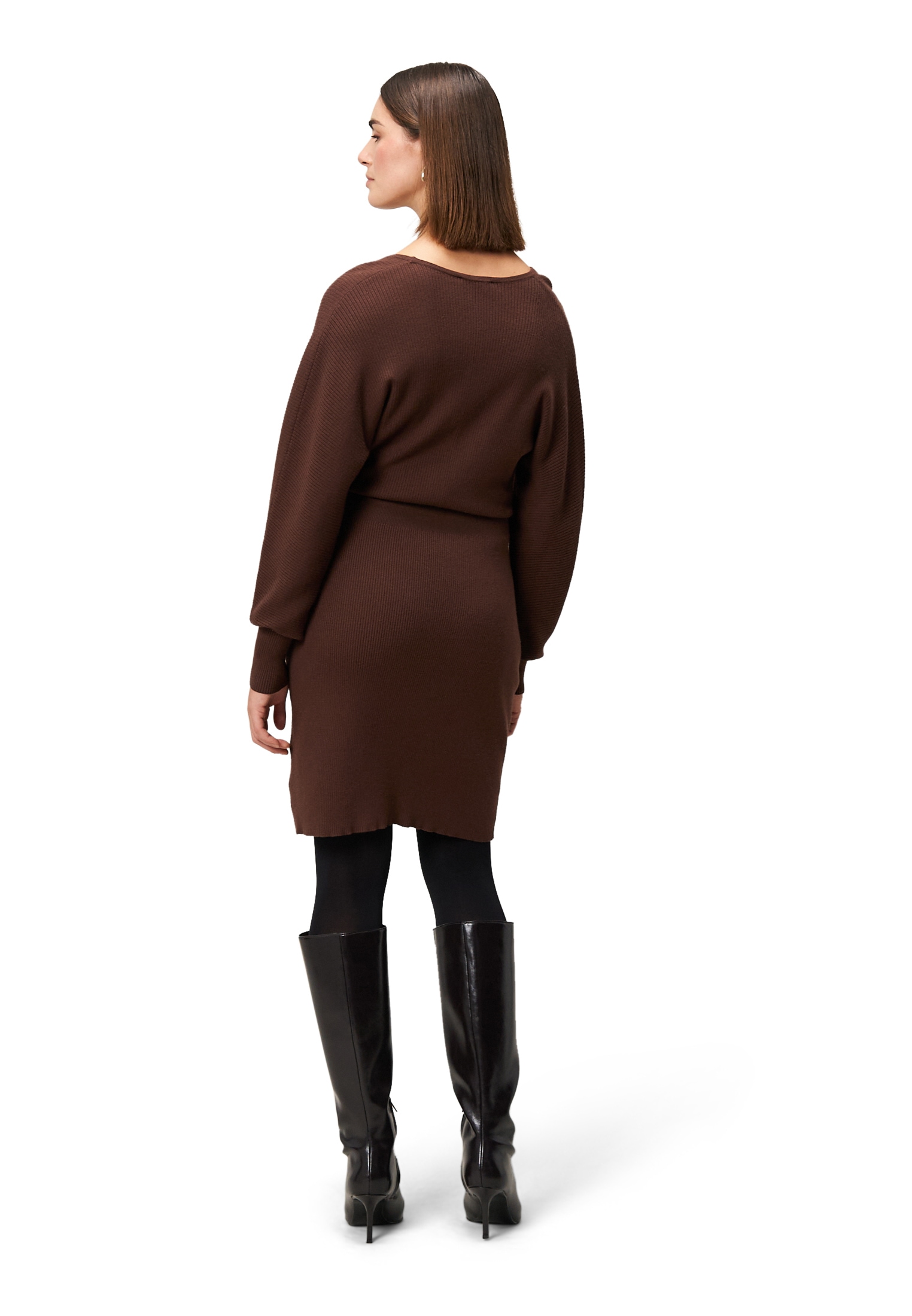 Zero Strickkleid »Damen Strickkleid mit Wickeloptik« Ohne Tasche Wickeldesign