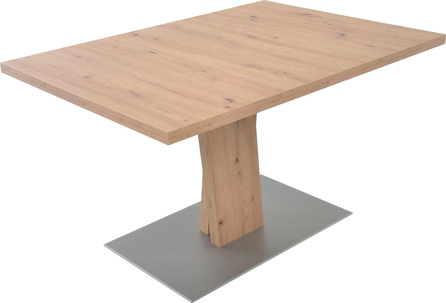 K+W Komfort & Wohnen Esstisch "Giacomo II Ausziehtisch" Artisan Eiche Nachbildung, mit Schiebe-Ansteckplatte, Bodenplatte MDF