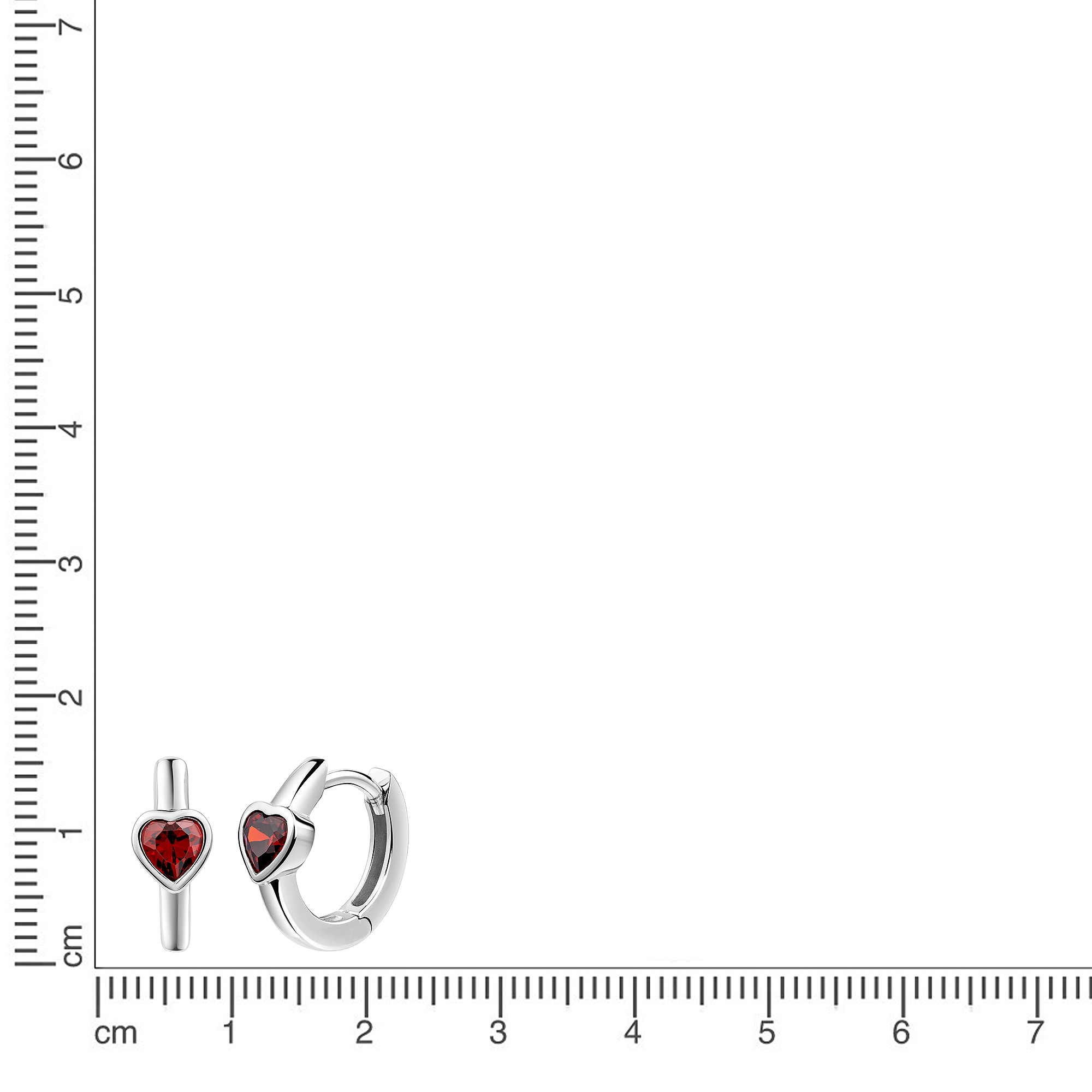 Firetti Paar Creolen »Schmuck Geschenk Silber 925 Ohrschmuck Ohrringe Herz« mit Zirkonia (synth.)