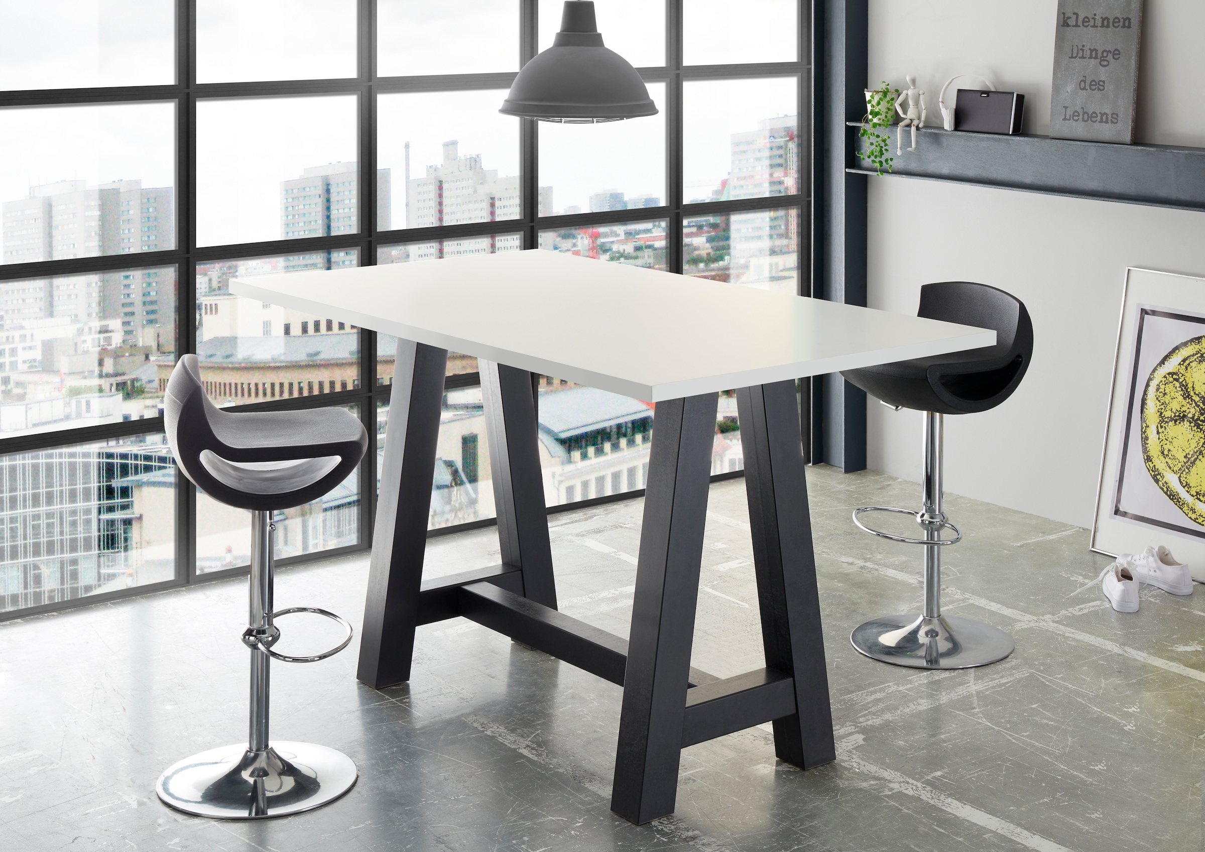 Mäusbacher Bartisch, Gestell in A-Form (Breite 120, 140 oder 160 cm)