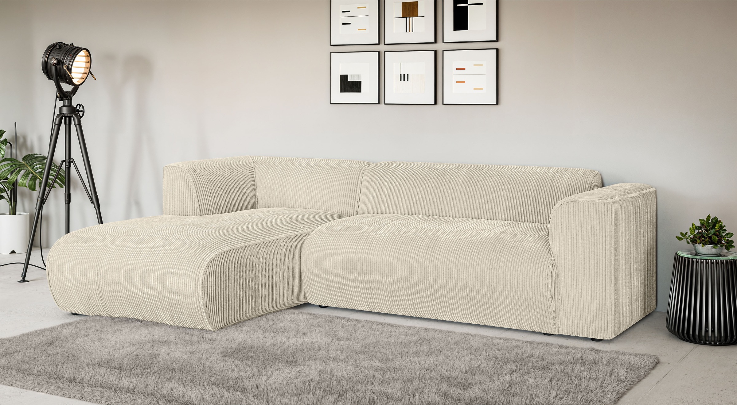 Home affaire Ecksofa "MERID L-Form (257 cm), zeitlos & stilvolles Design," günstig online kaufen