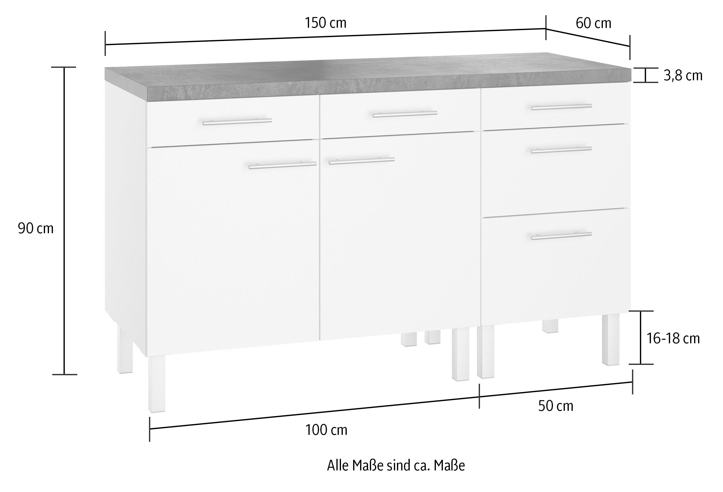 OPTIFIT Küche »Lilly«, Breite 150 cm