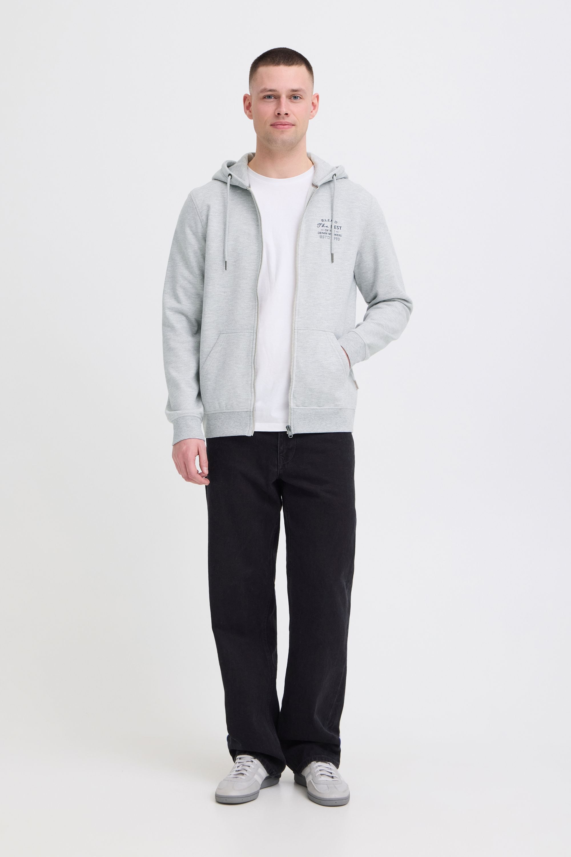 Blend Kapuzensweatjacke »BHBest« Sweatjacke mit Chest-Print