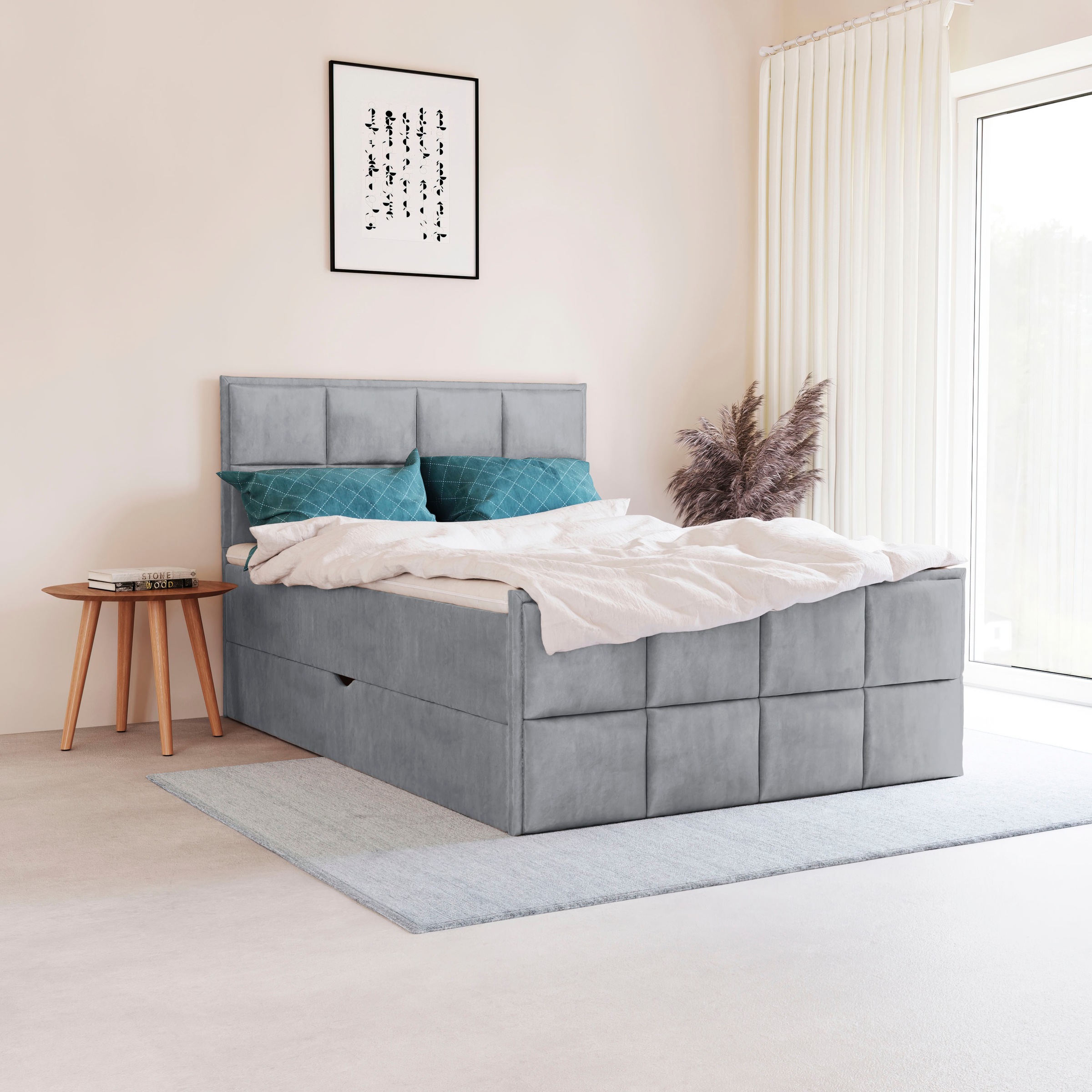 Leonique Boxspringbett »Timeo«, in den Breiten 120,140,160 & 180 cm erhältlich
