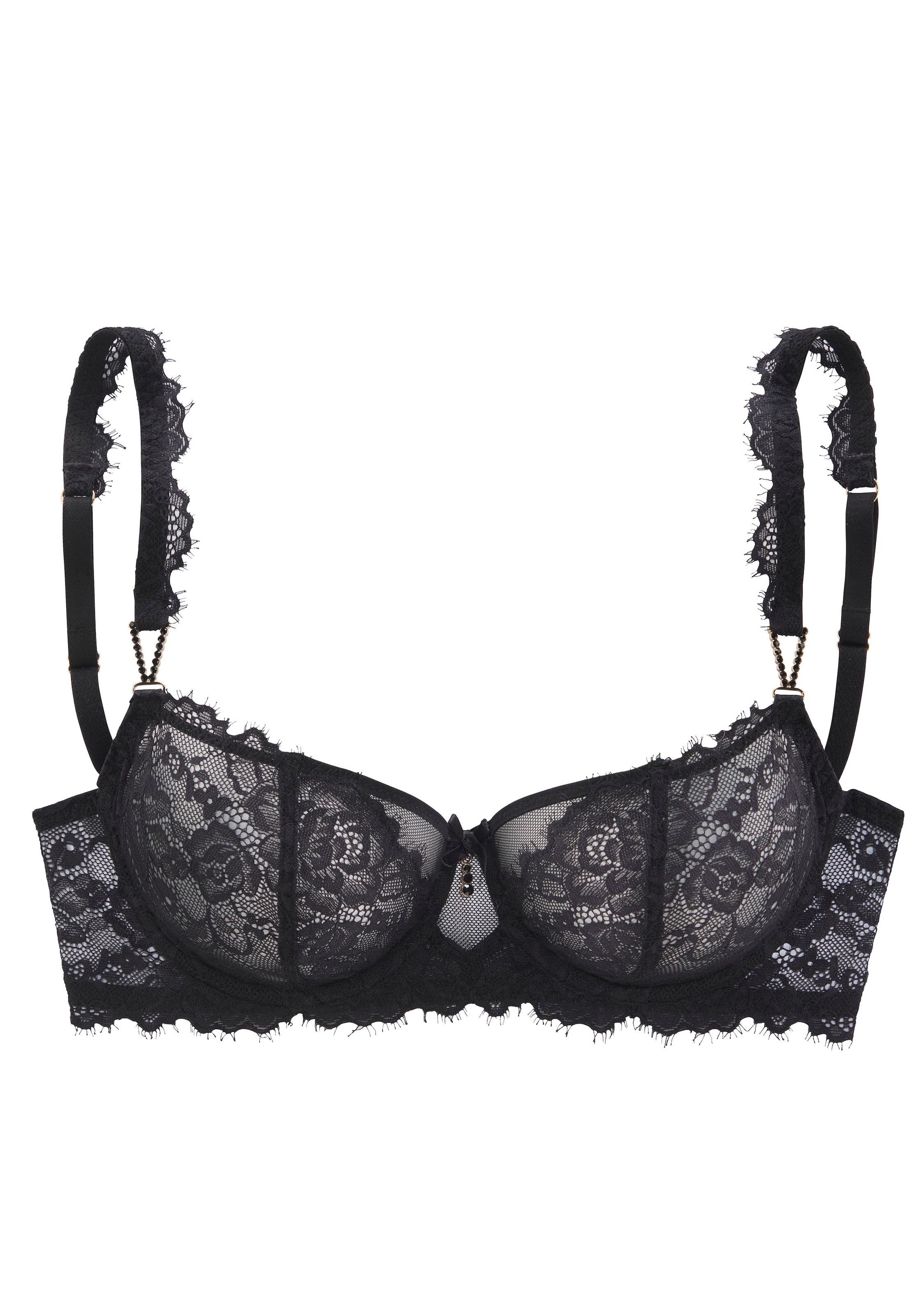 LASCANA Balconnet-BH, mit edlen Schmuckaccessoires und hübschem Bänder-Detail, sexy Dessous