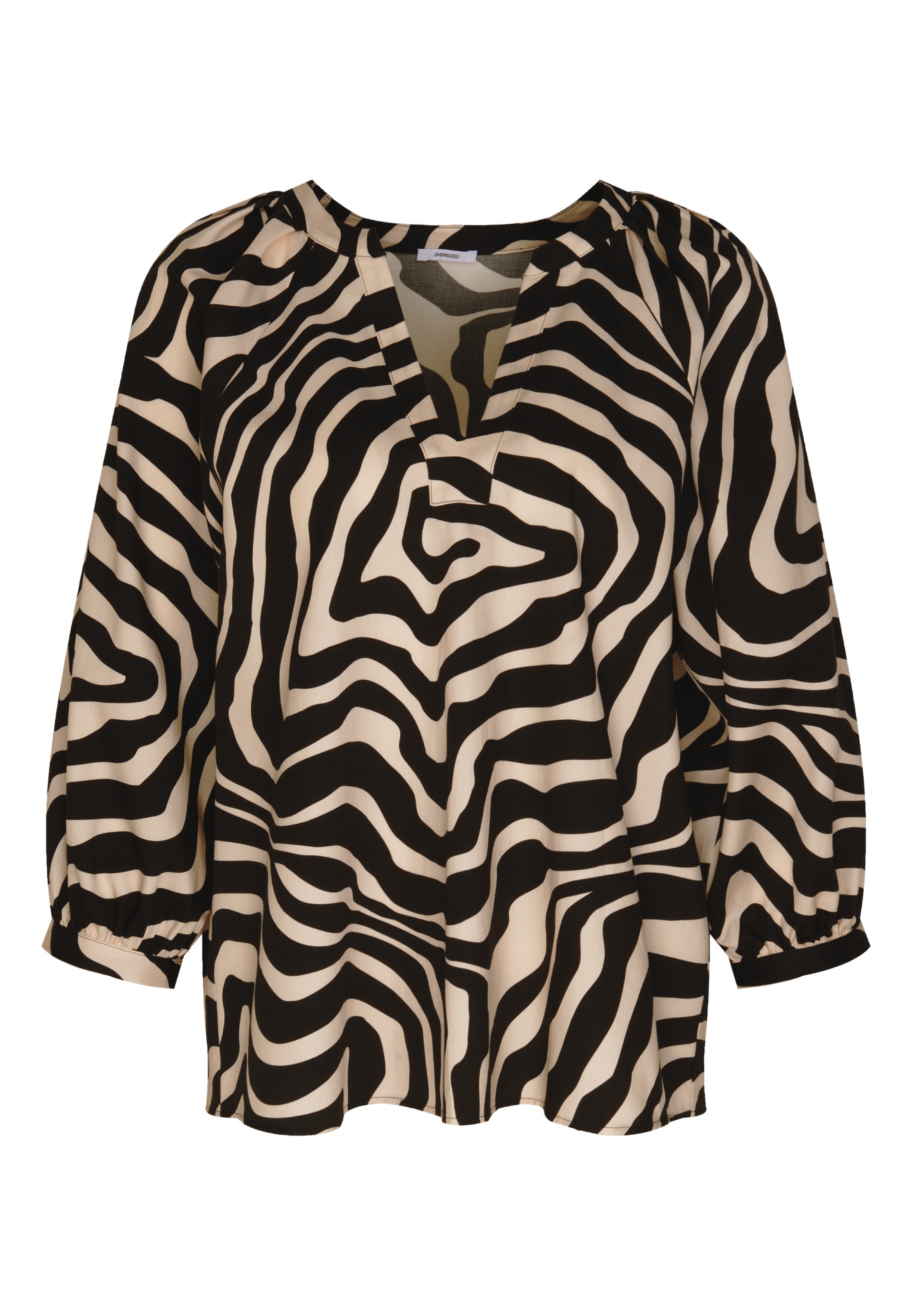 seidensticker Shirtbluse »Schwarze Rose«, 3/4-Arm Rundhals Druck
