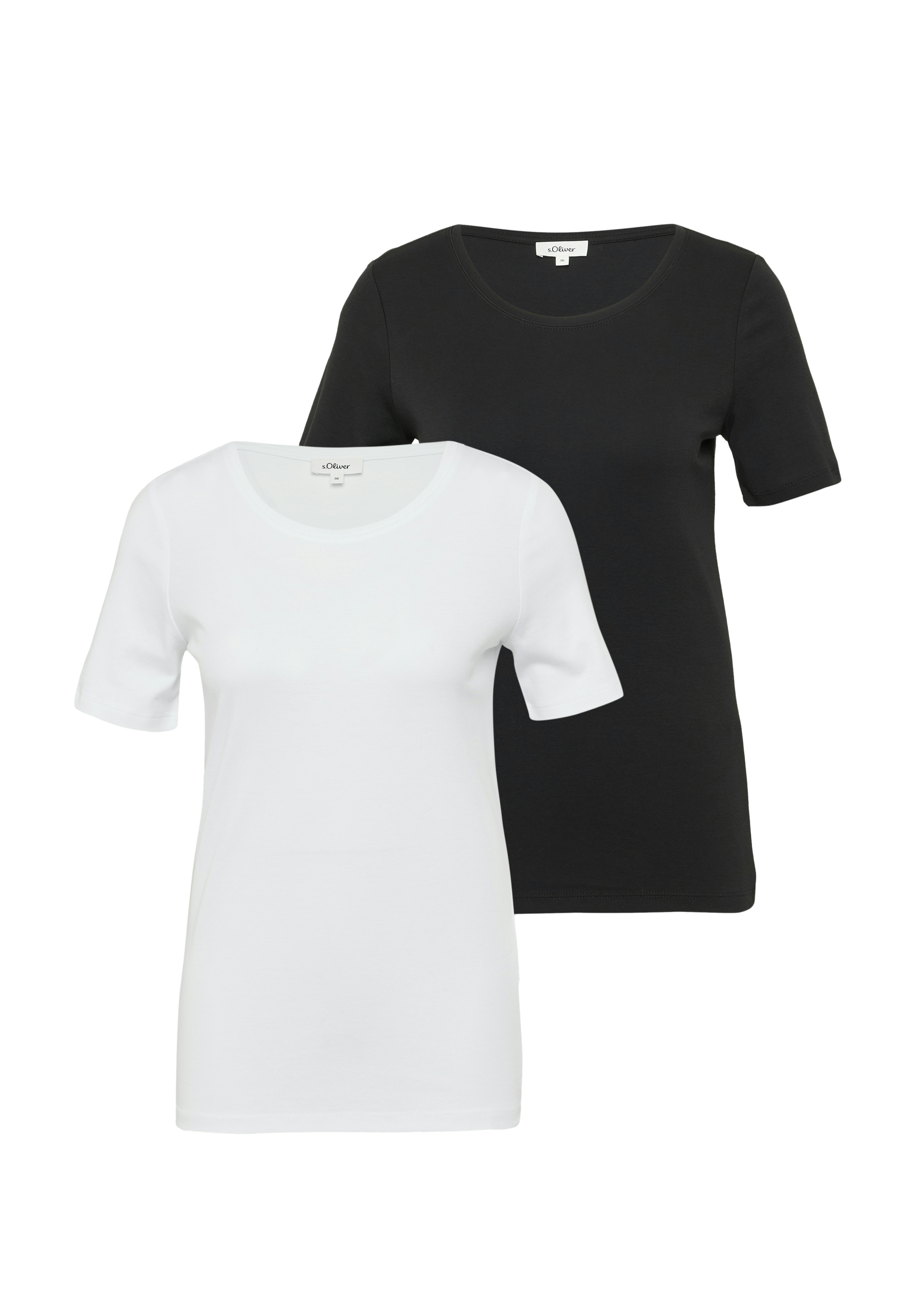 s.Oliver T-Shirt 2 Stk. aus Interlockjersey im 2er-Pack