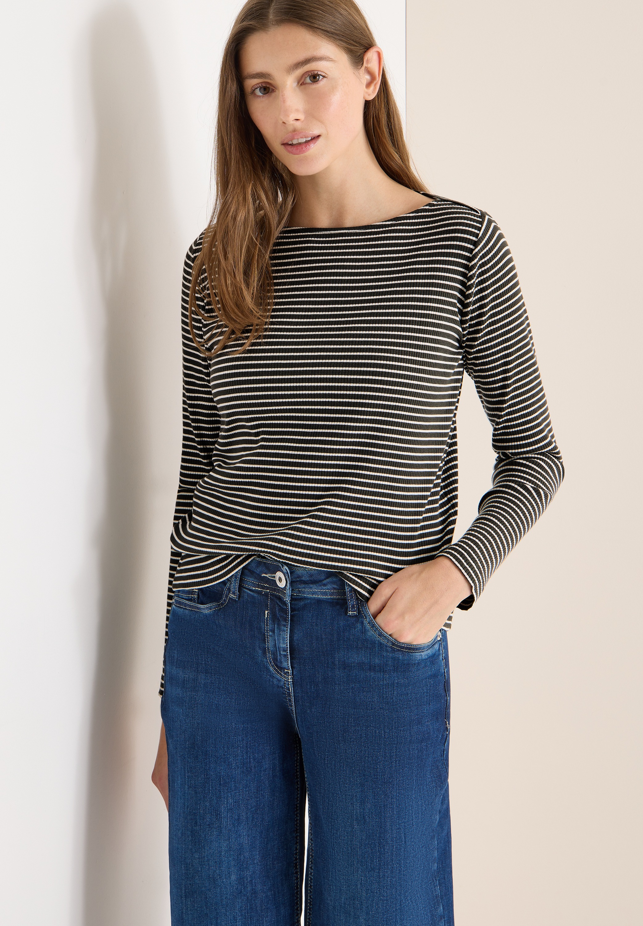 Cecil Langarmshirt mit Streifen-Muster günstig online kaufen