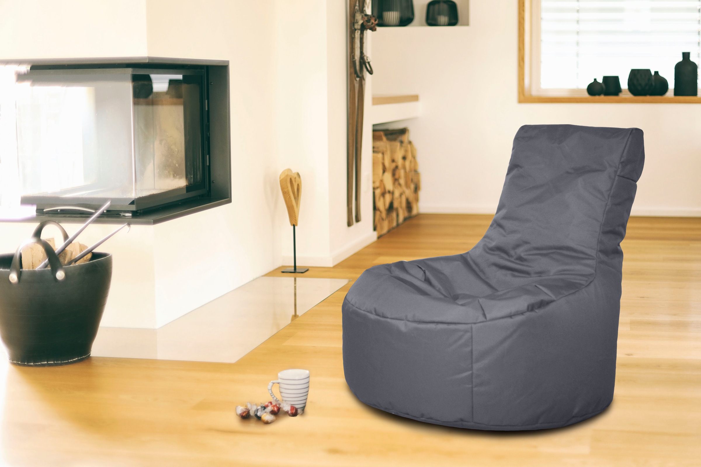 KiNZLER Sitzsack "Chilly" 1 Stk. tlg. Loungesessel, Uni Farben, mit Rückenl günstig online kaufen